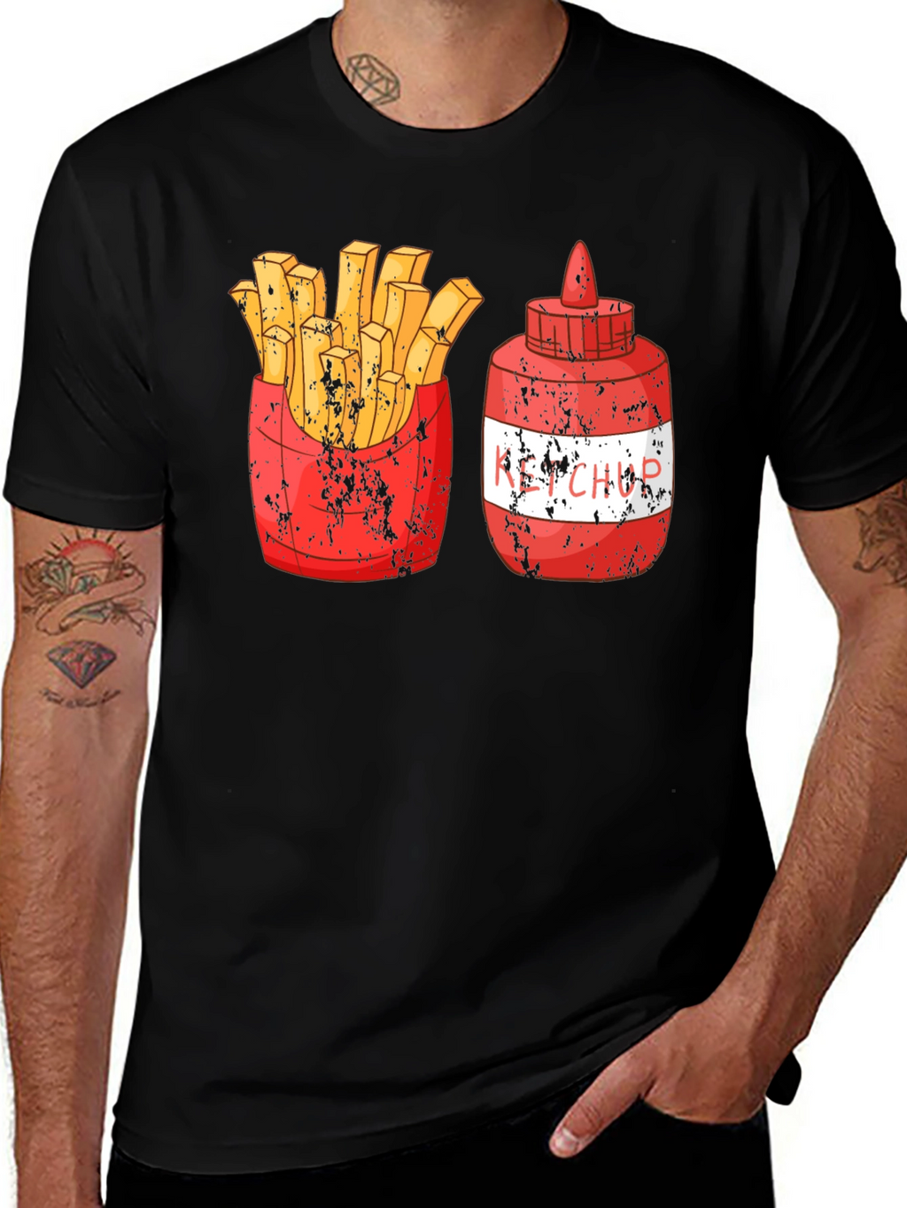 Fries and Ketchup Graphic Tee