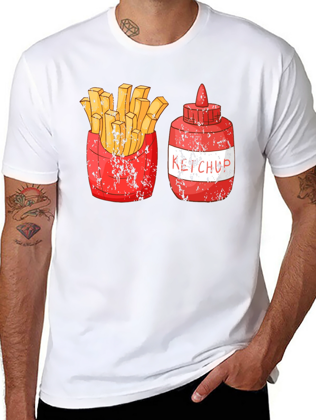 Fries and Ketchup Graphic Tee