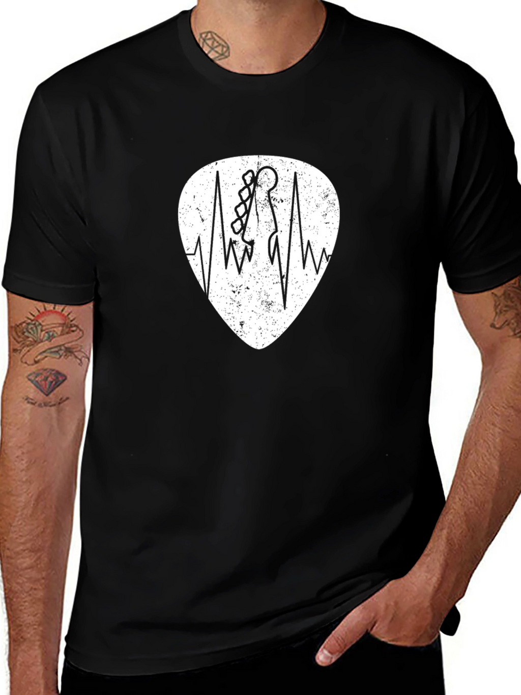 Guitar Heartbeat Graphic Tee