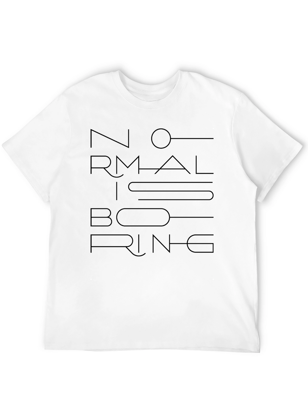 Normal Is Boring Graphic Tee - Black