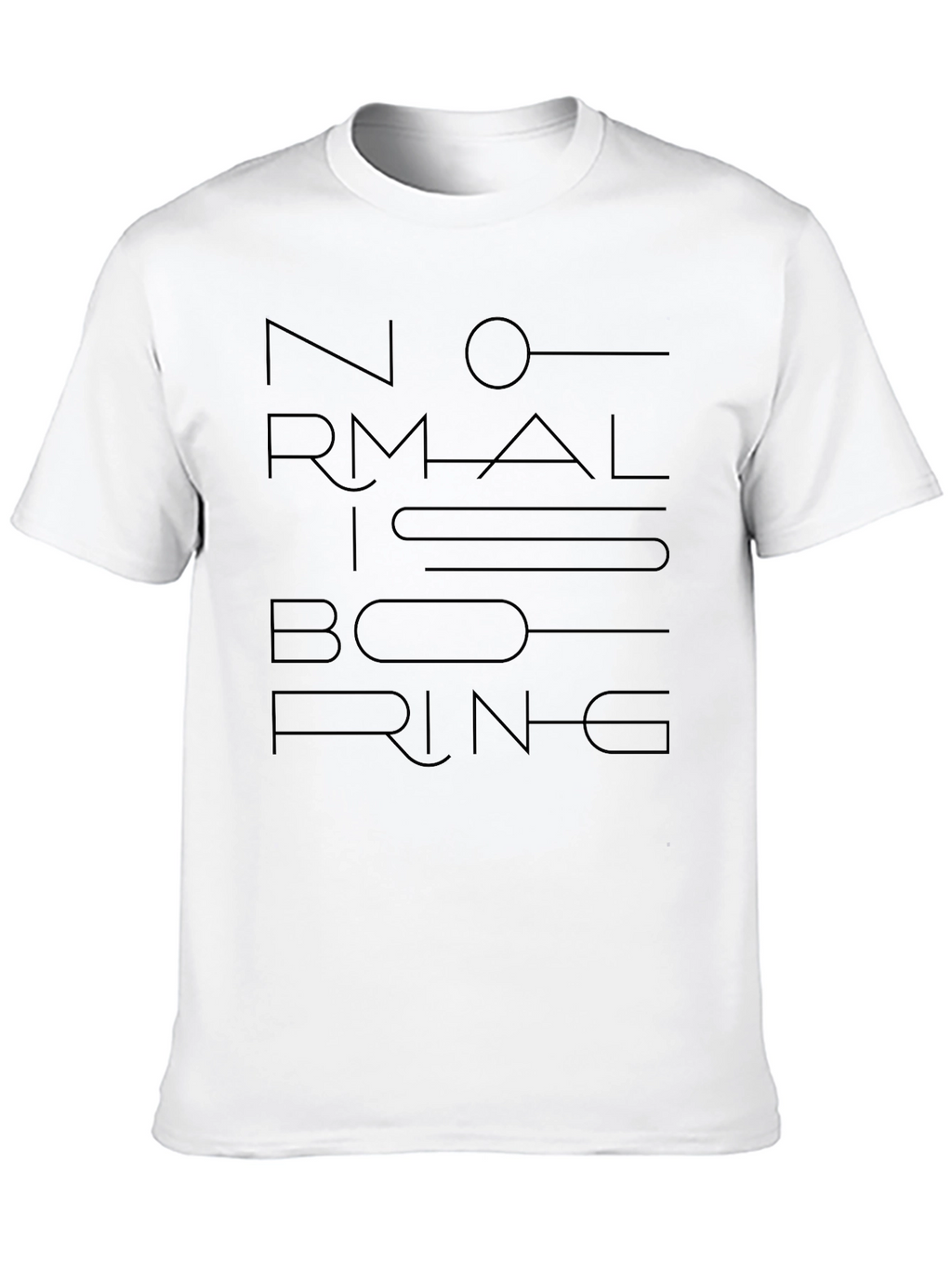 Normal Is Boring Graphic Tee - Black