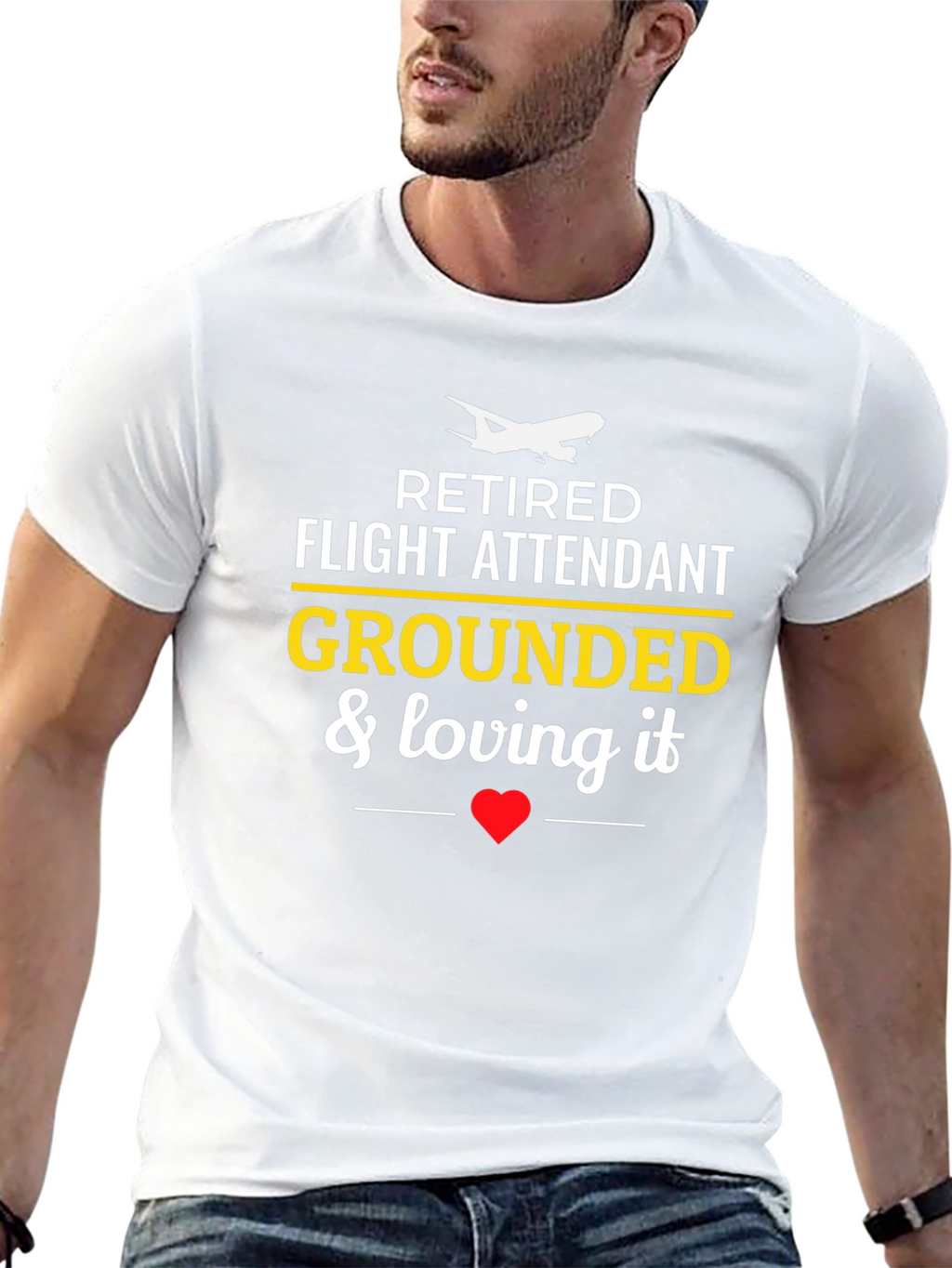 Retired Flight Attendant Grounded T-Shirt