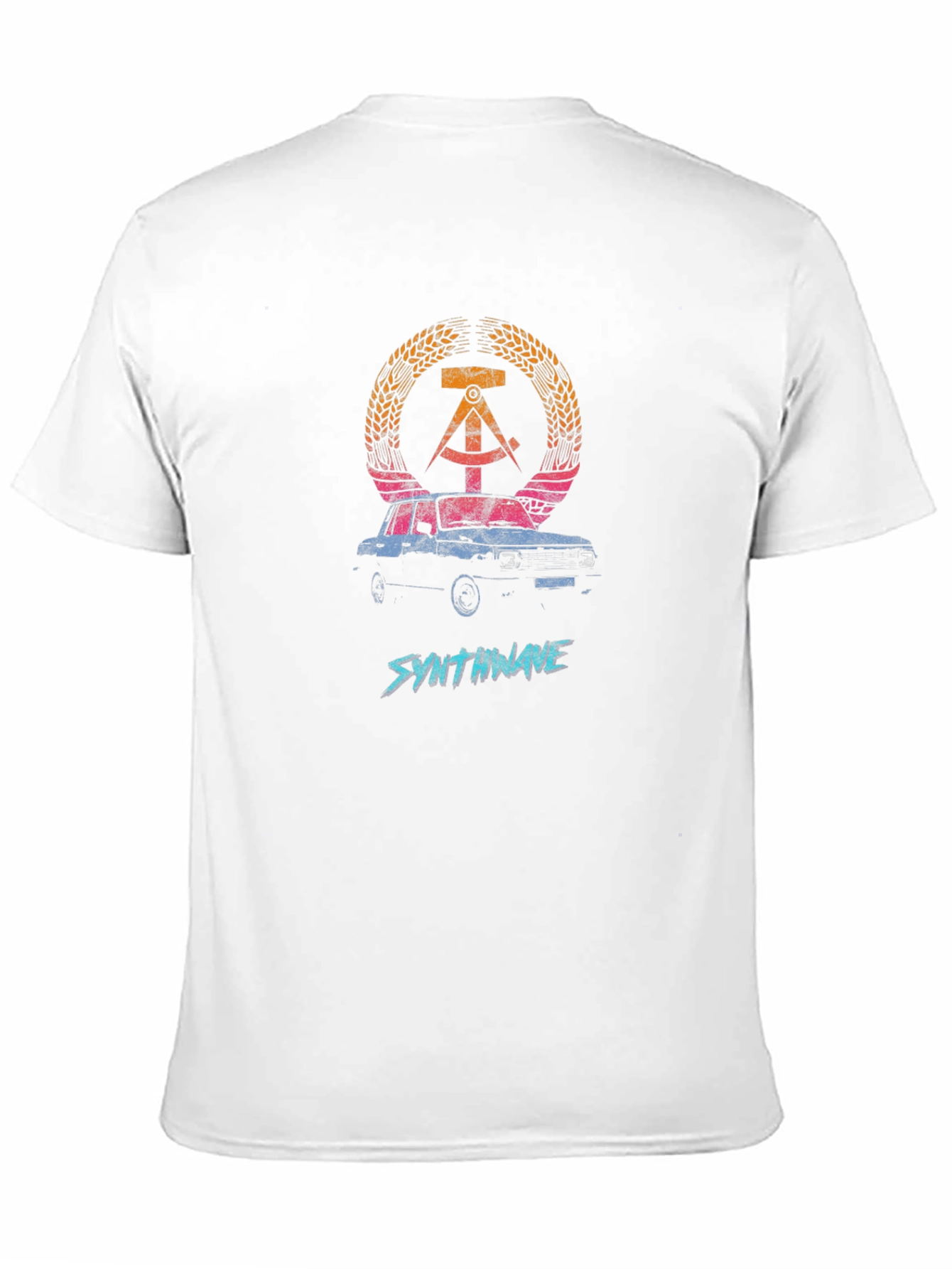 Synthwave GDR Car Graphic T-Shirt