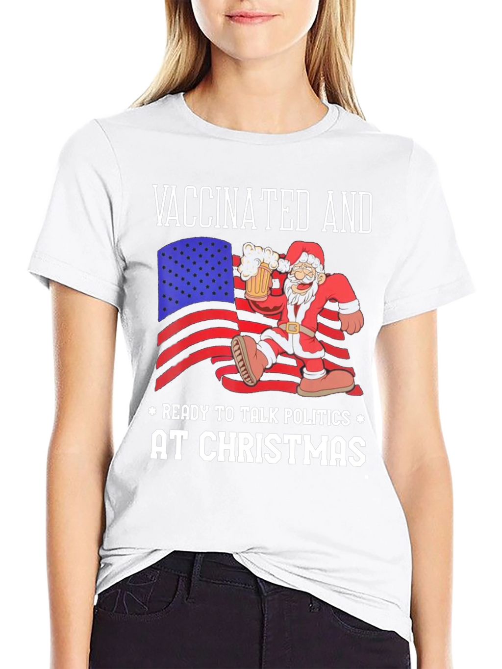 Vaccinated Christmas Politics T-Shirt