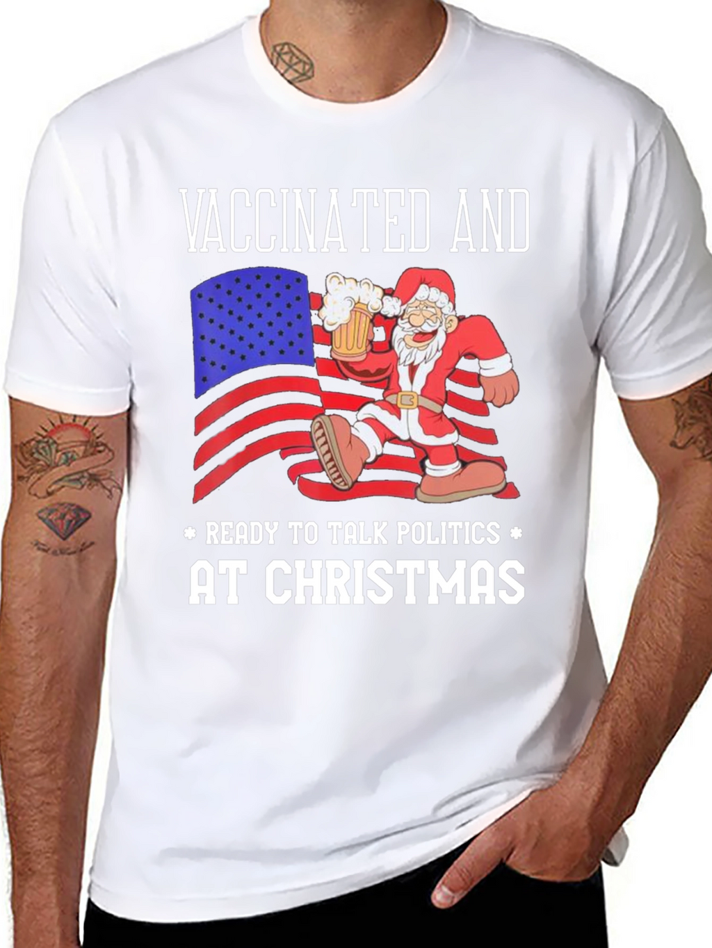 Vaccinated Christmas Politics T-Shirt