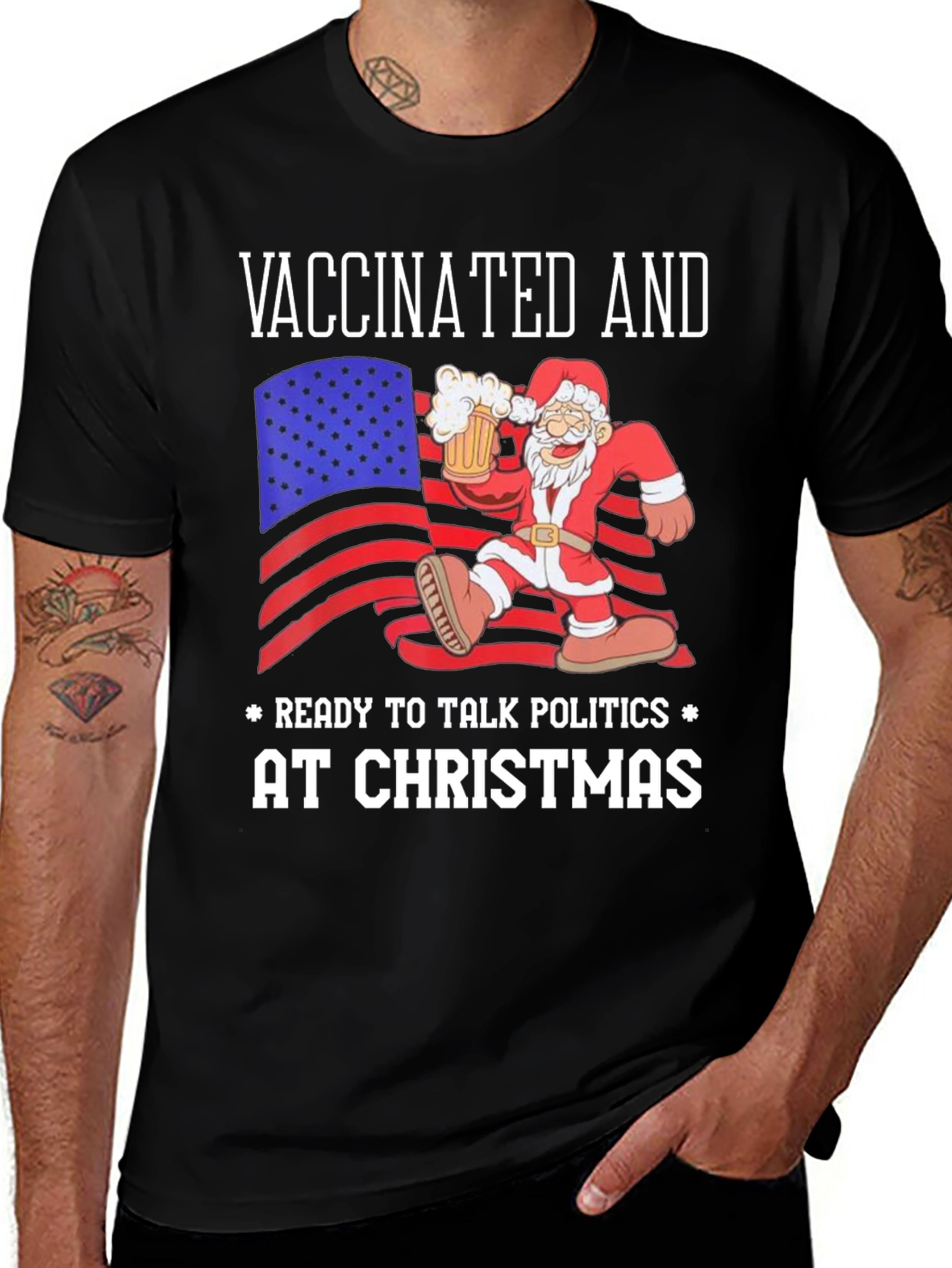 Vaccinated Christmas Politics T-Shirt