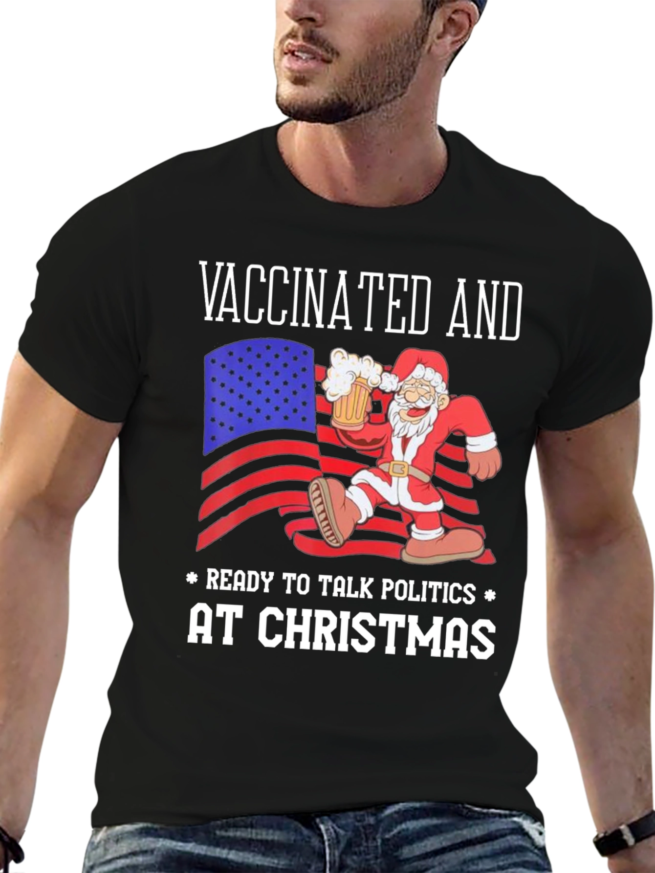 Vaccinated Christmas Politics T-Shirt