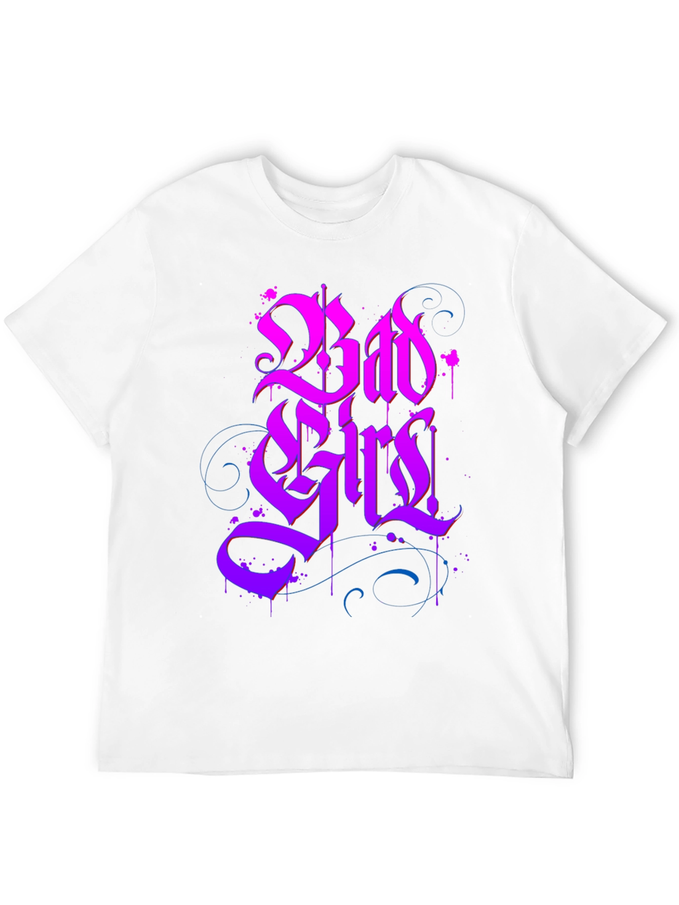 Bad Girls Gothic Style Black Graphic Tee