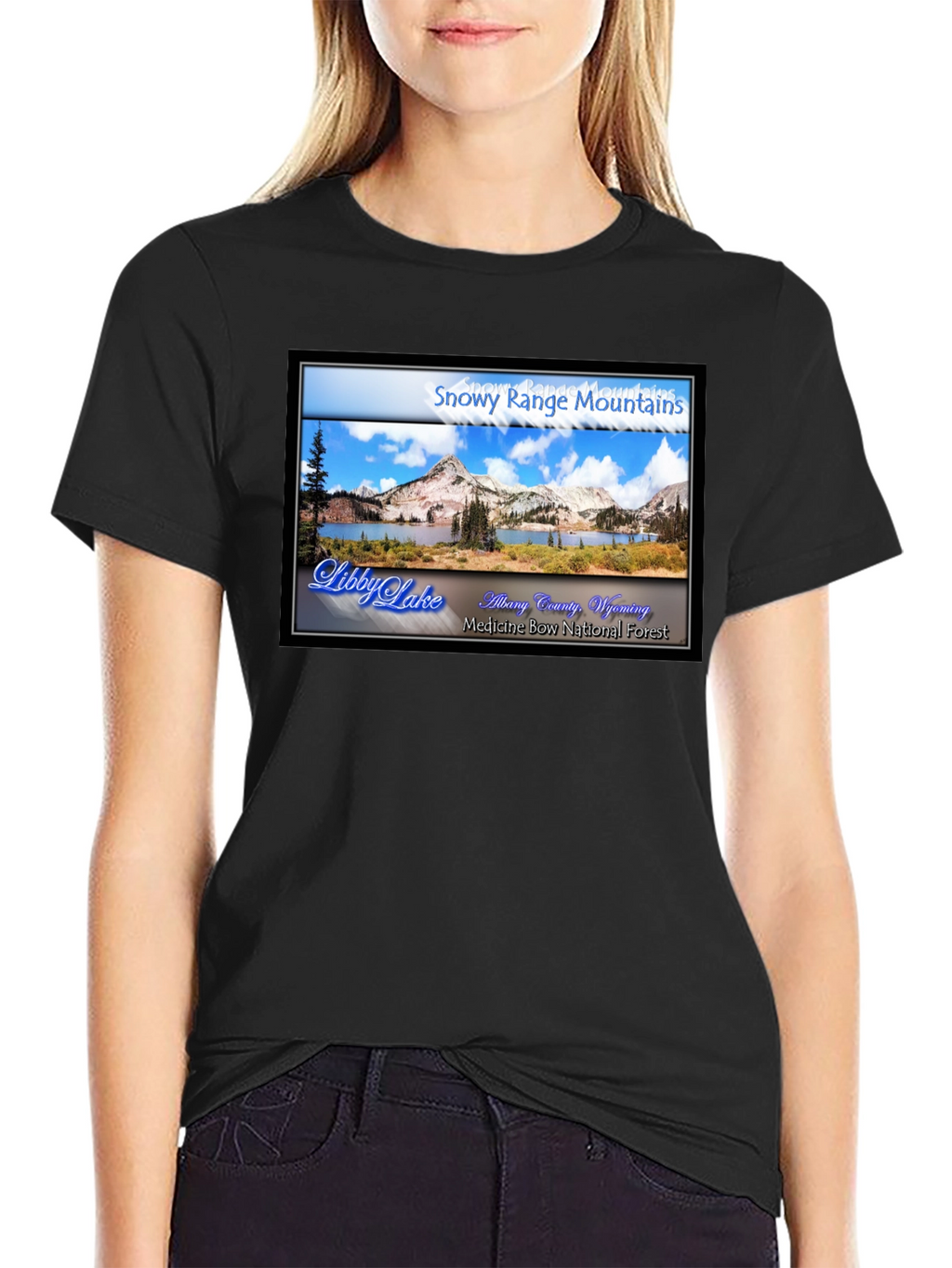 Snowy Range Mountains Libby Lake Graphic Tee