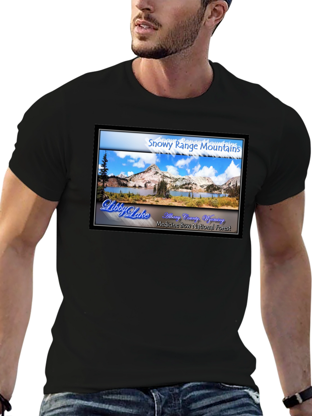 Snowy Range Mountains Libby Lake Graphic Tee