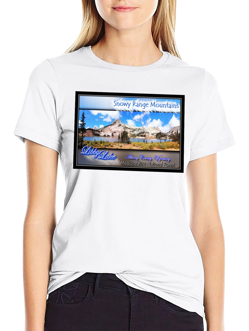 Snowy Range Mountains Libby Lake Graphic Tee