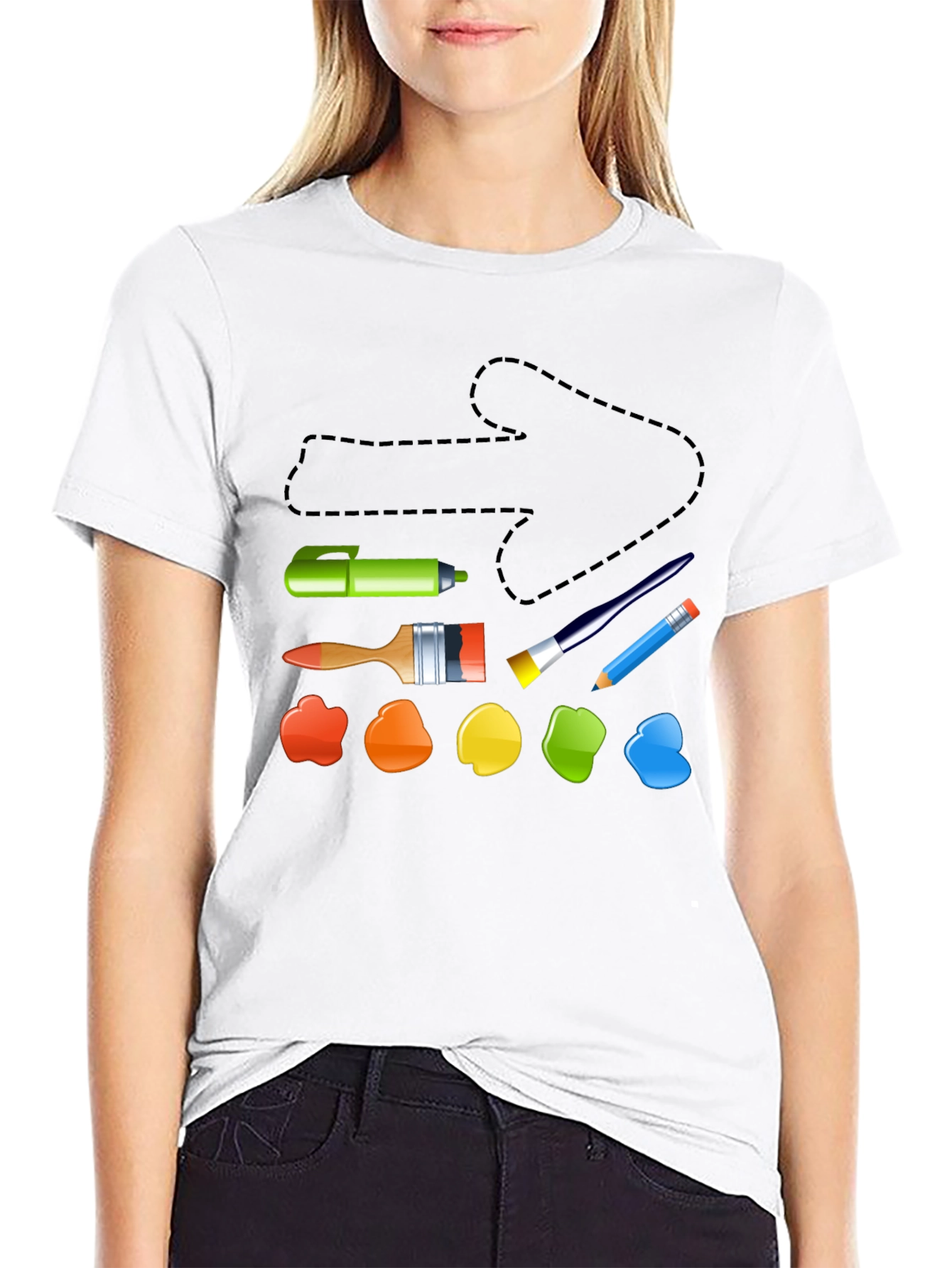Artistic Palette Black T-Shirt