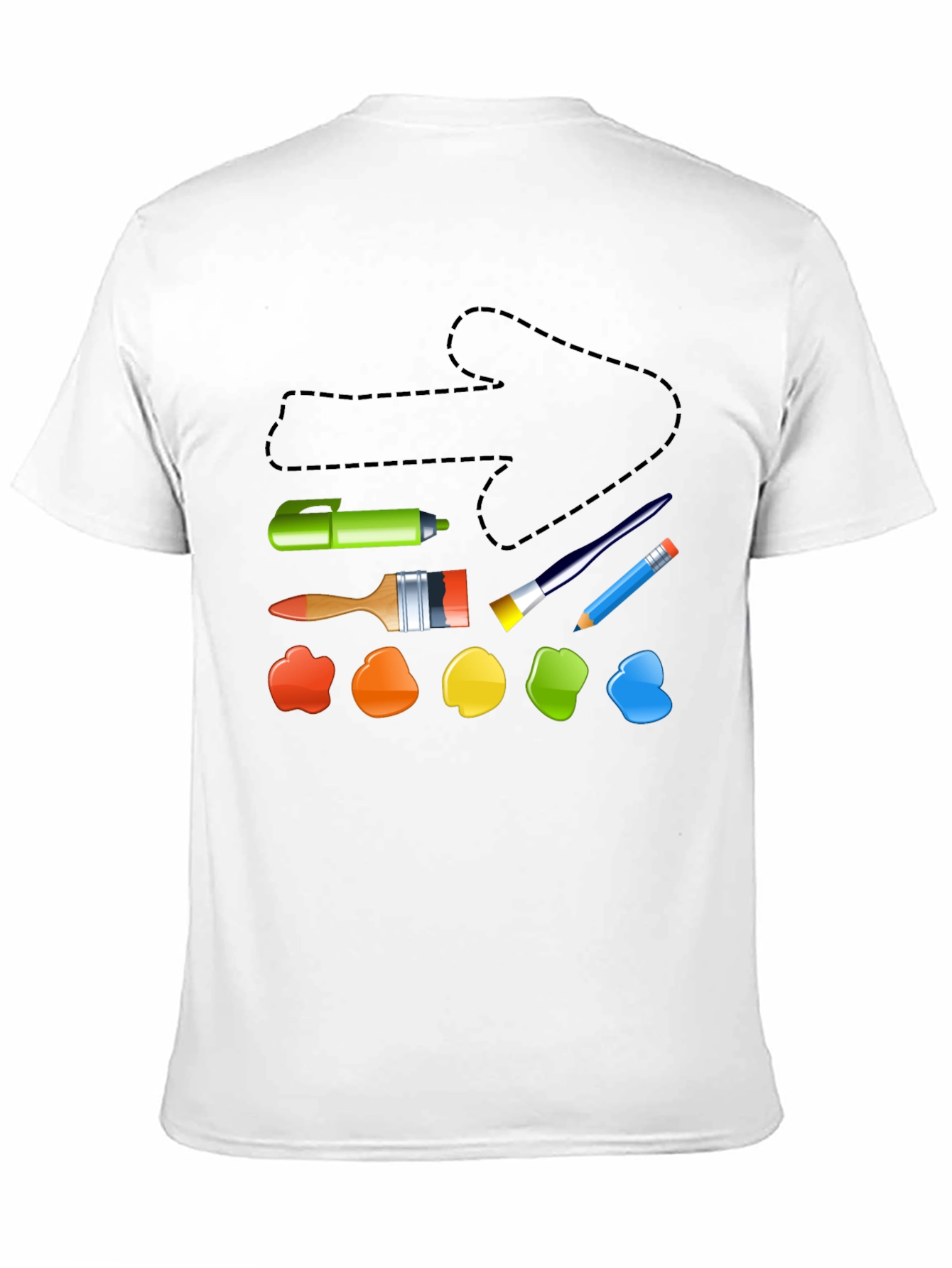 Artistic Palette Black T-Shirt