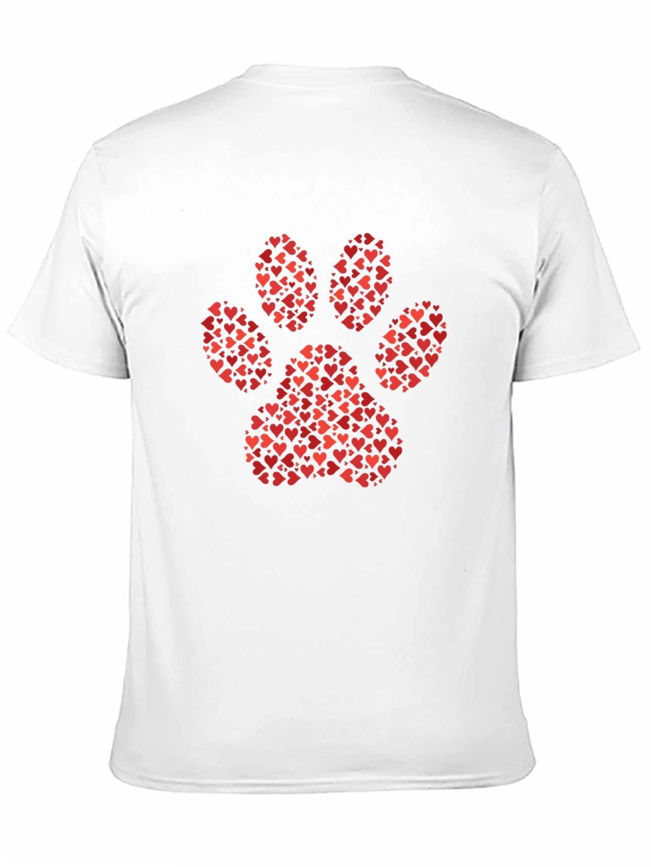 Heart Paw Print Graphic Tee - Black