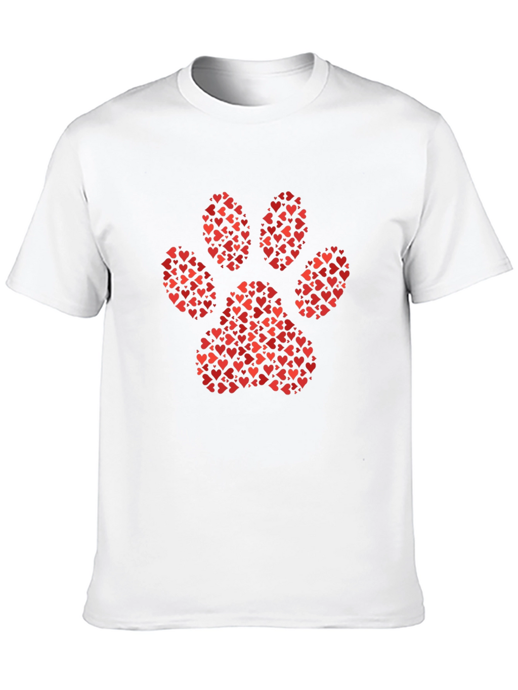 Heart Paw Print Graphic Tee - Black