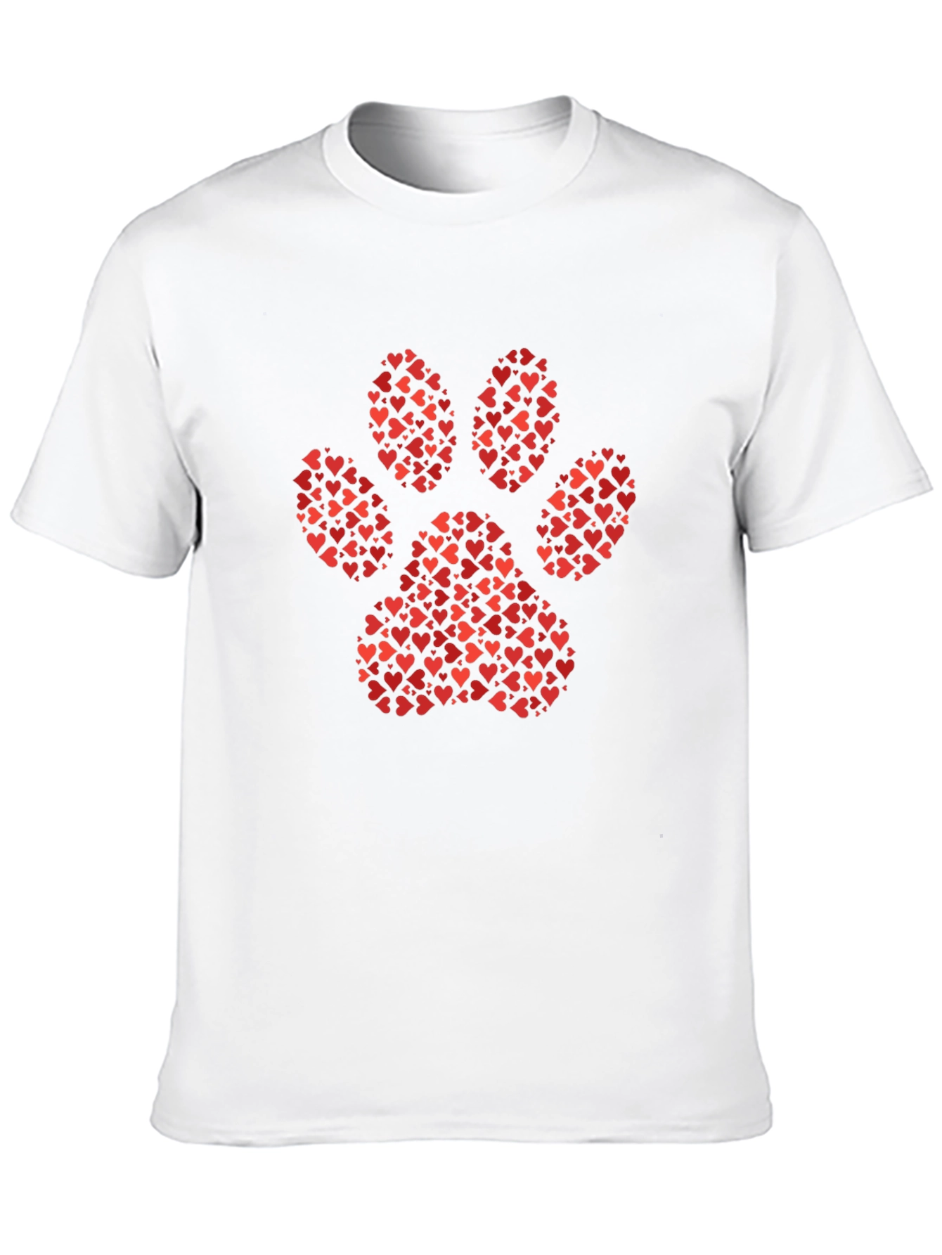 Heart Paw Print Graphic Tee - Black