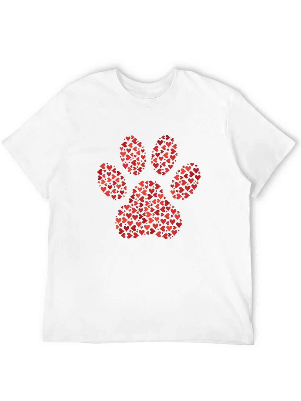 Heart Paw Print Graphic Tee - Black