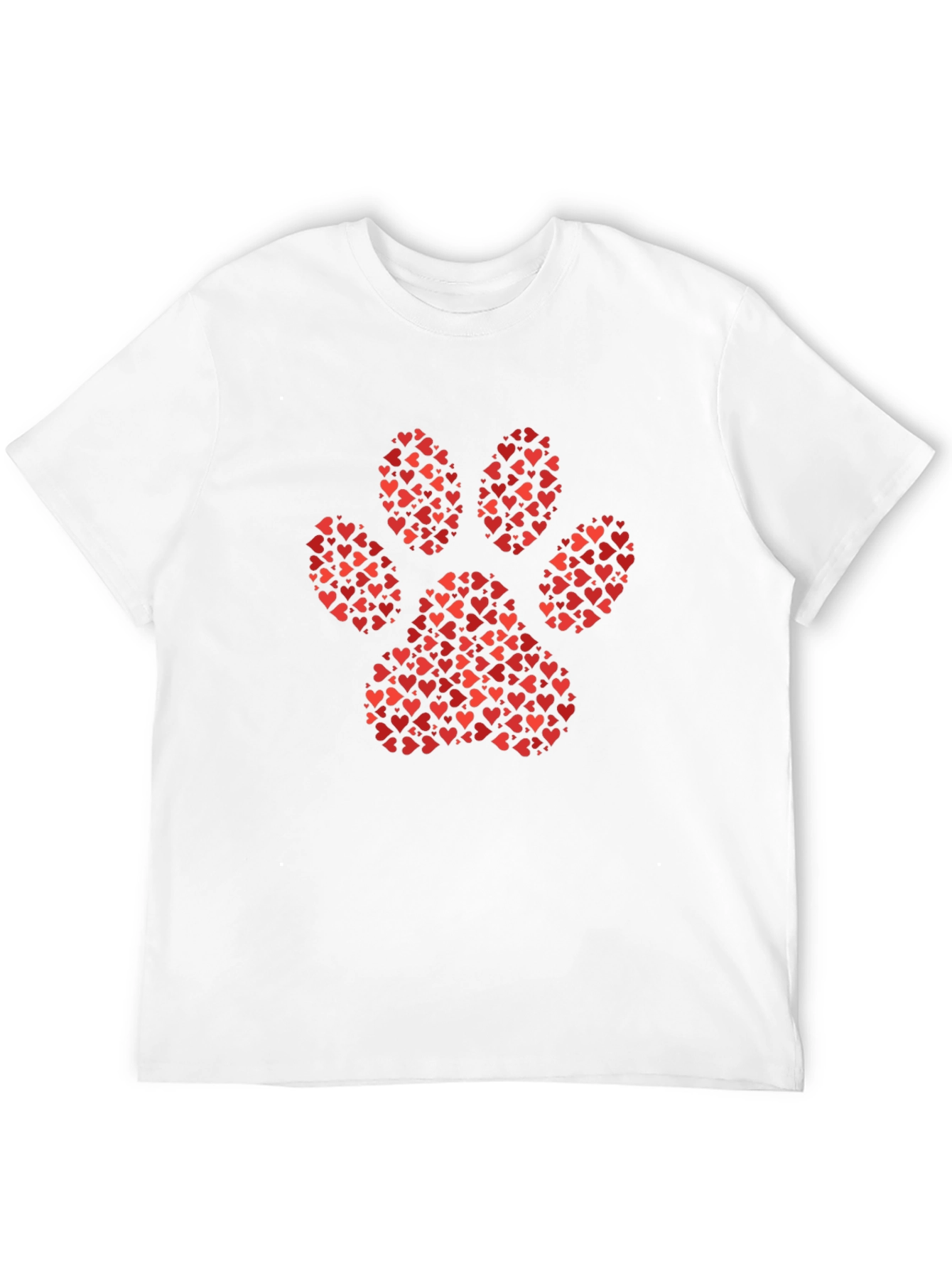 Heart Paw Print Graphic Tee - Black