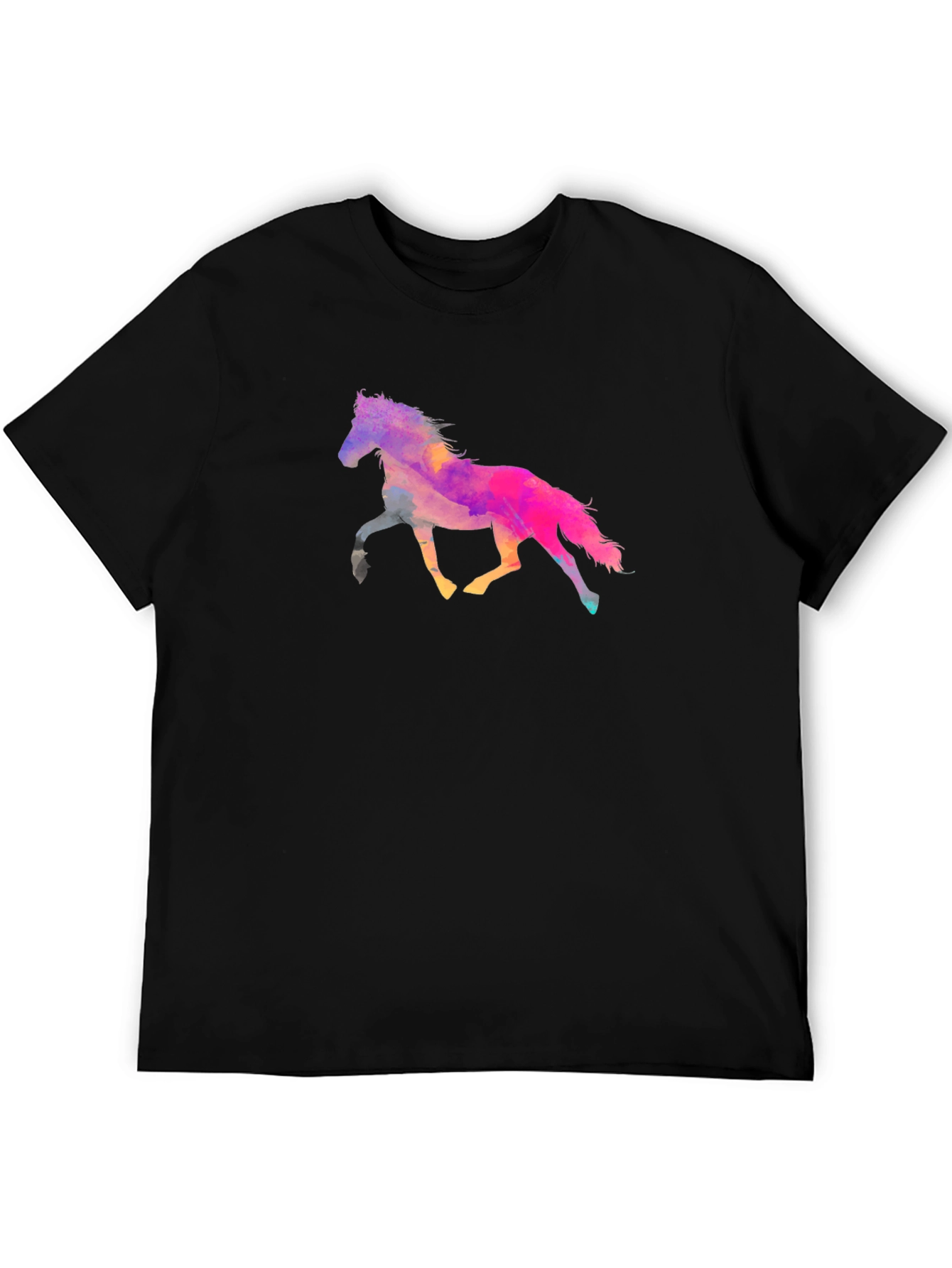 Horse Graphic Tee - Unique Watercolor Design