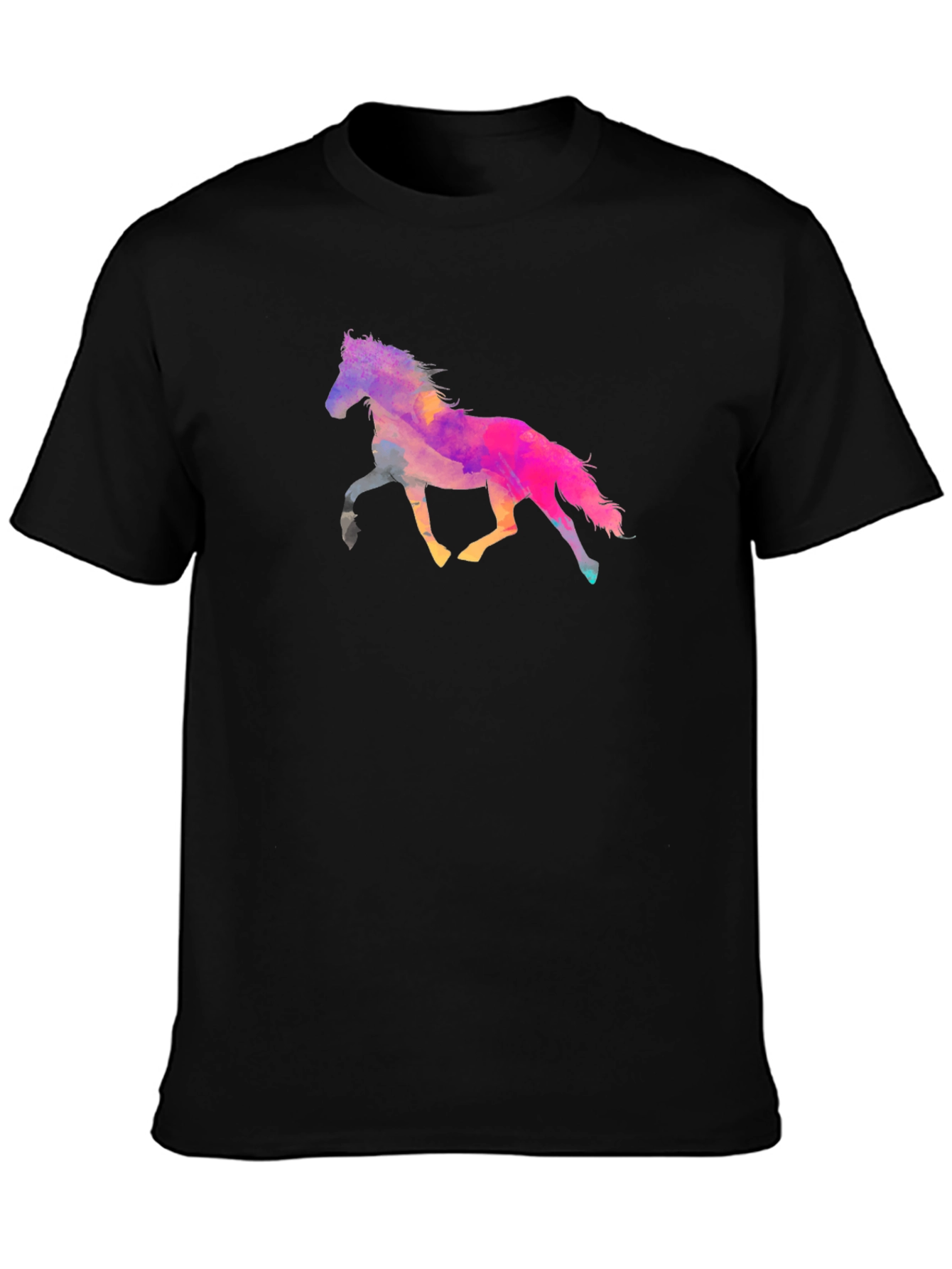 Horse Graphic Tee - Unique Watercolor Design
