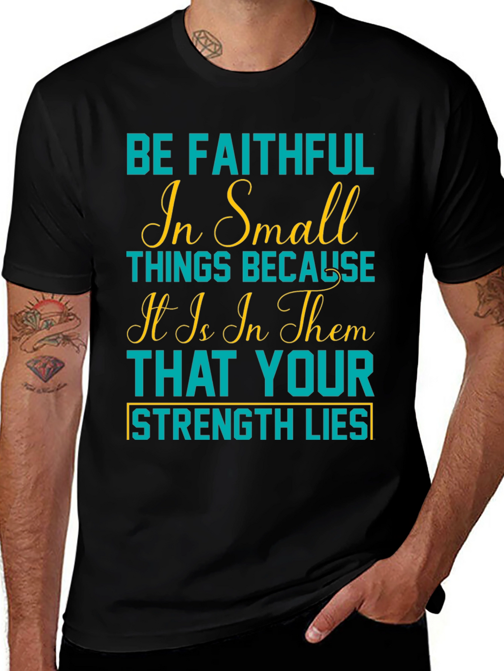 Faithful in Small Things Graphic Tee - Black