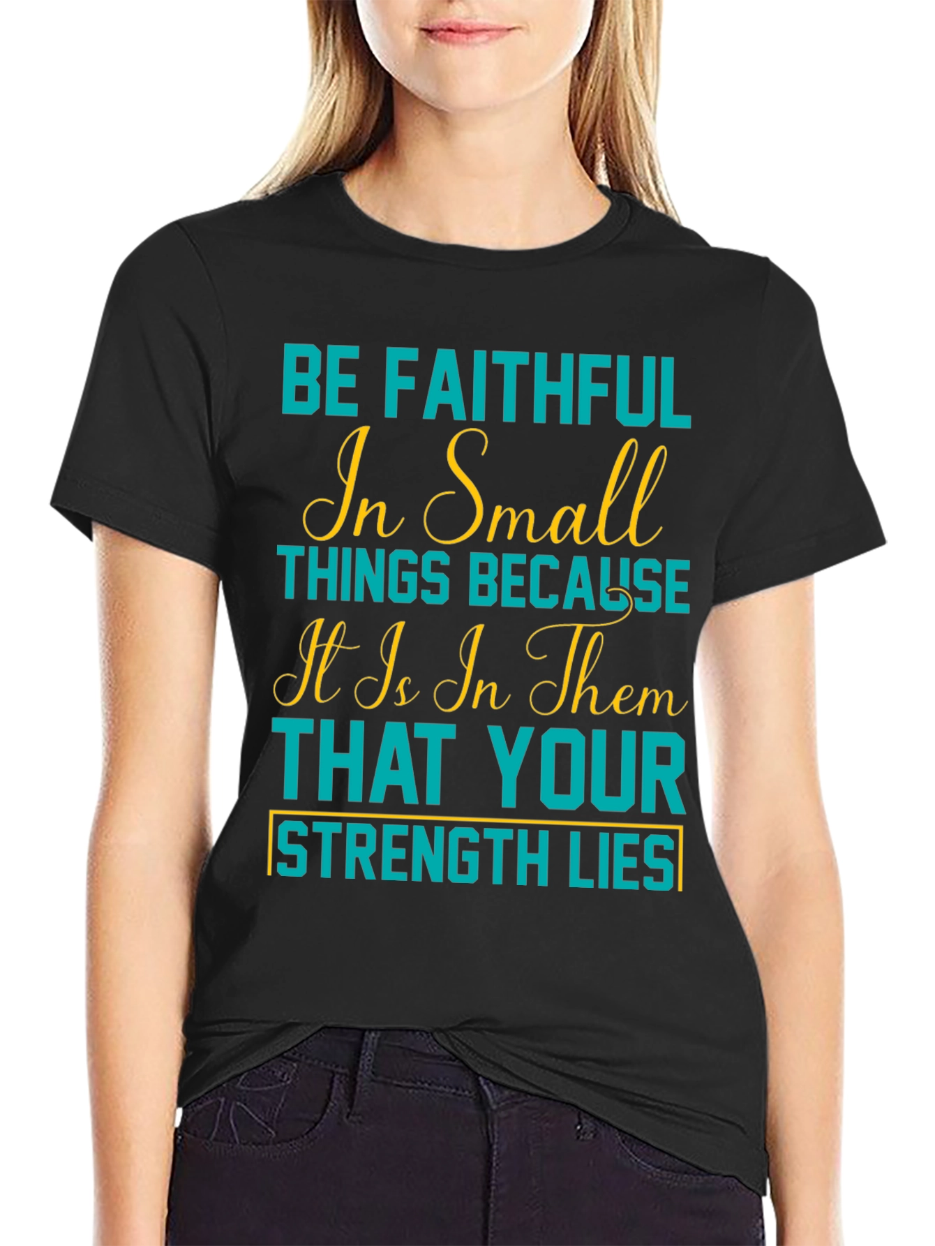 Faithful in Small Things Graphic Tee - Black