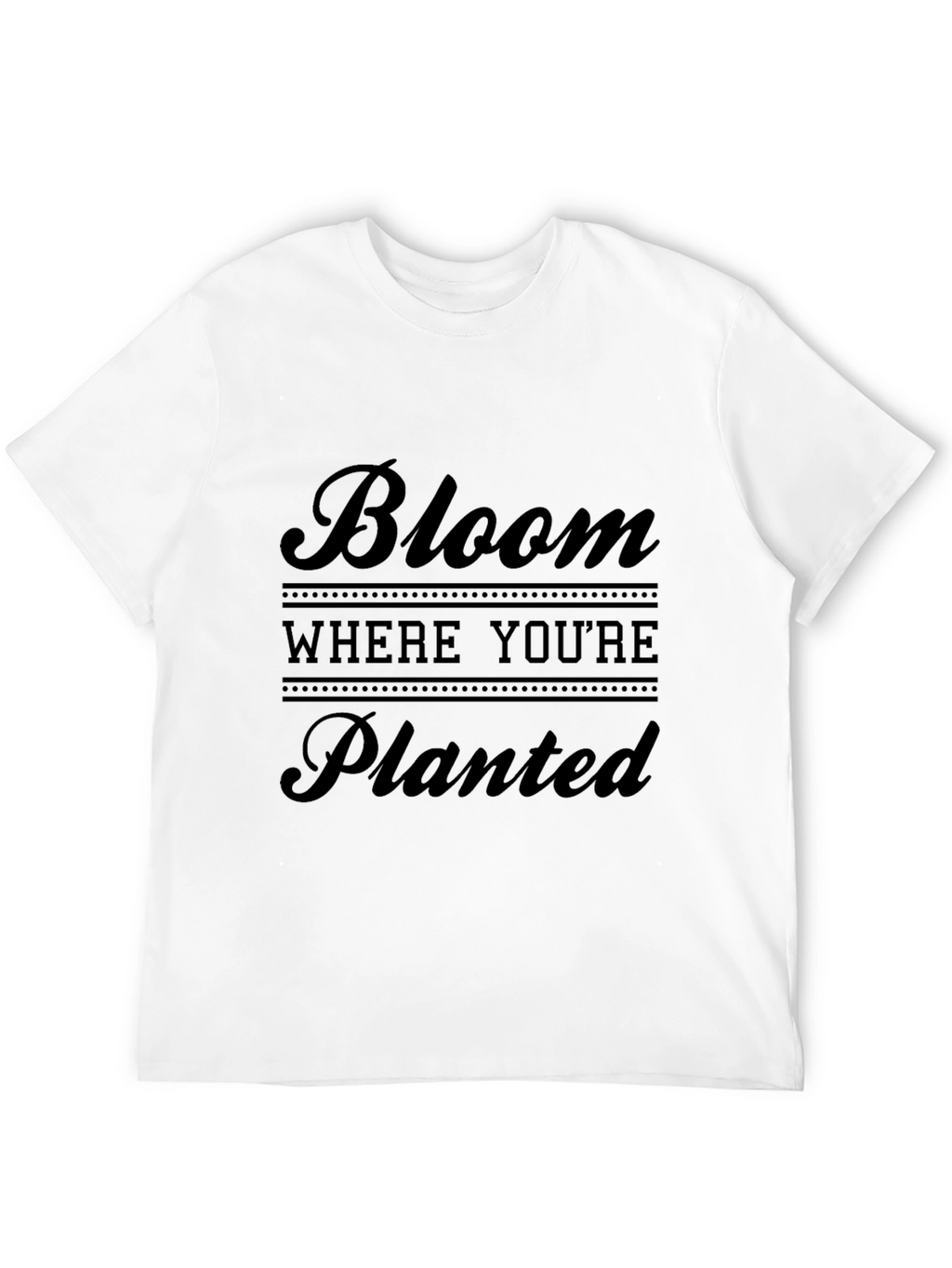 Bloom Where Youre Planted Graphic Tee - Black