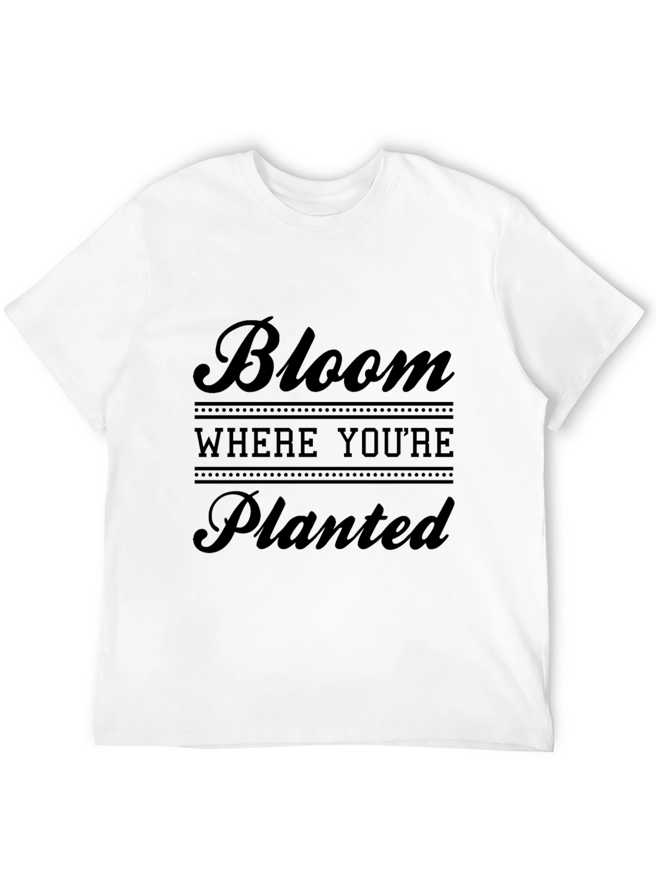 Bloom Where Youre Planted Graphic Tee - Black