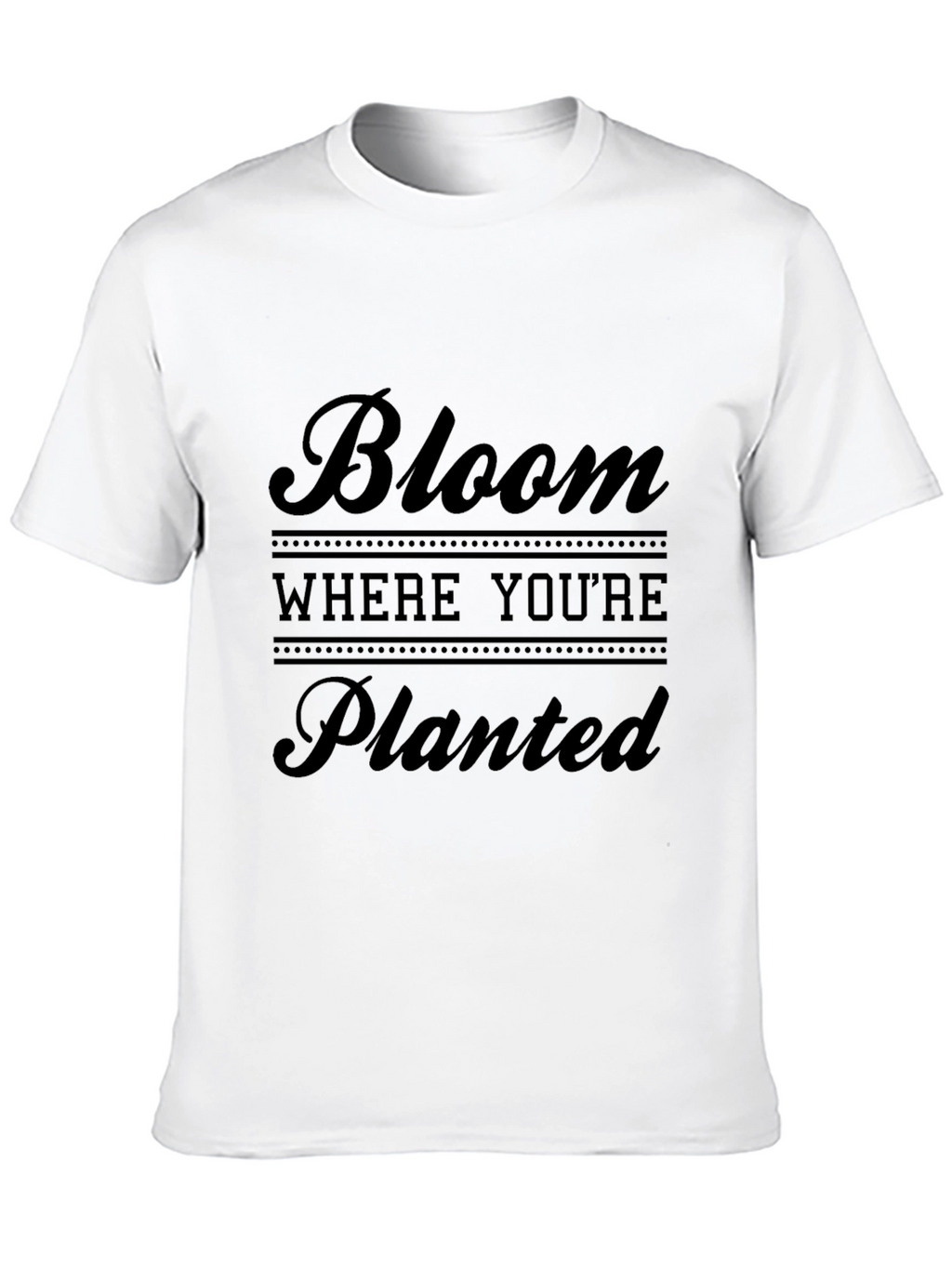 Bloom Where Youre Planted Graphic Tee - Black
