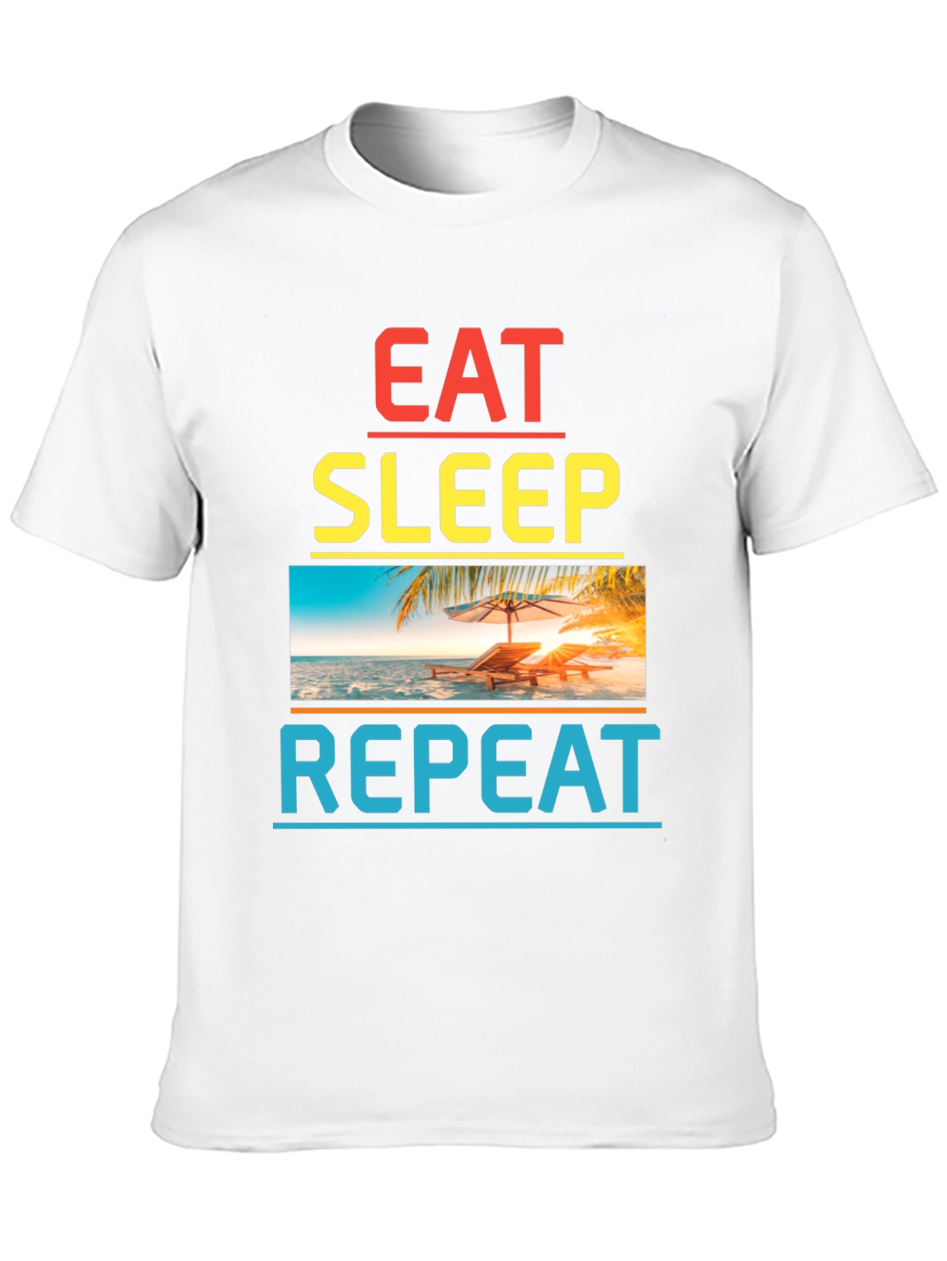 Eat Sleep Repeat Beach T-Shirt