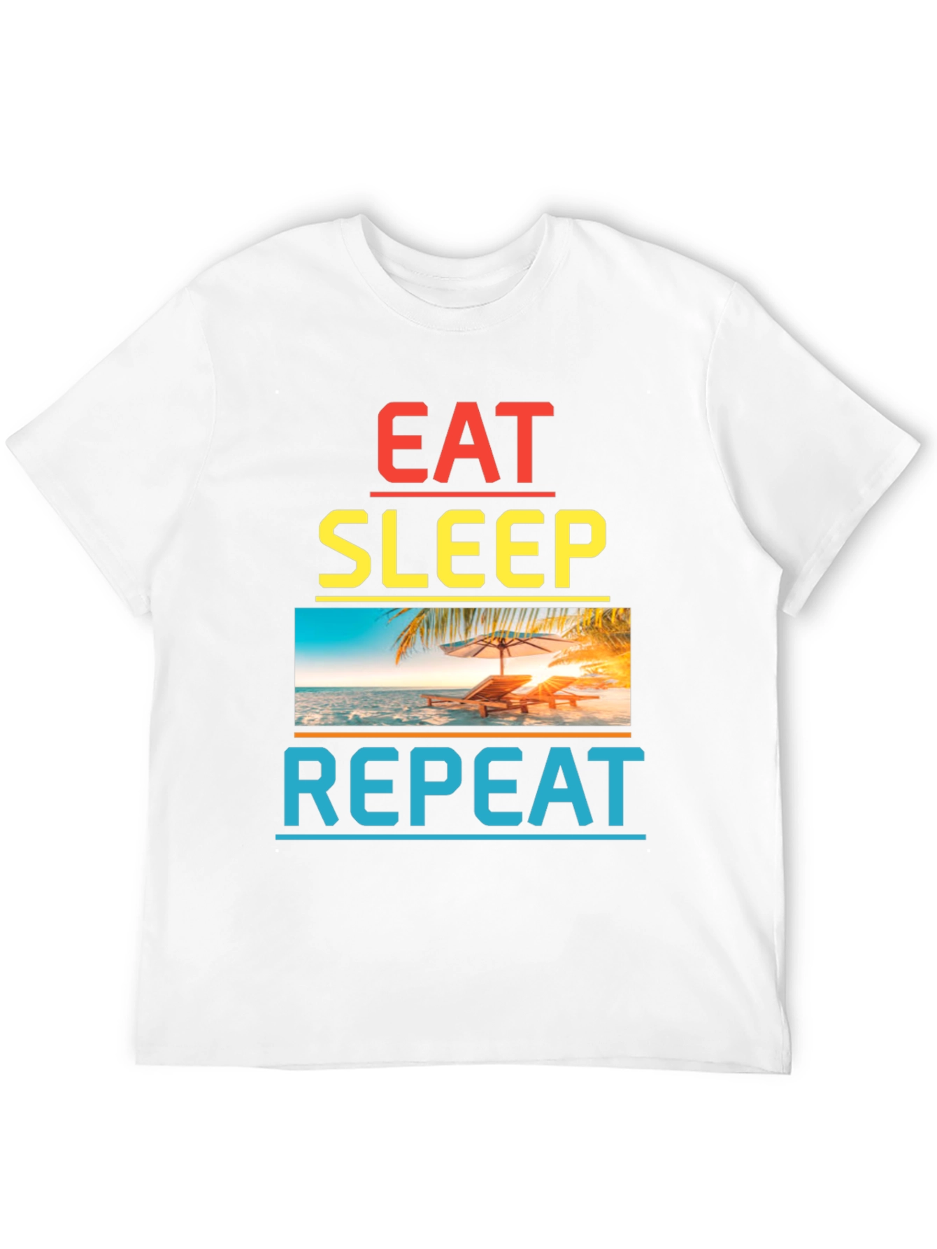 Eat Sleep Repeat Beach T-Shirt