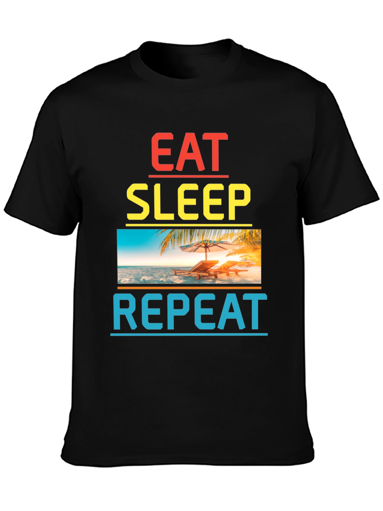 Eat Sleep Repeat Beach T-Shirt