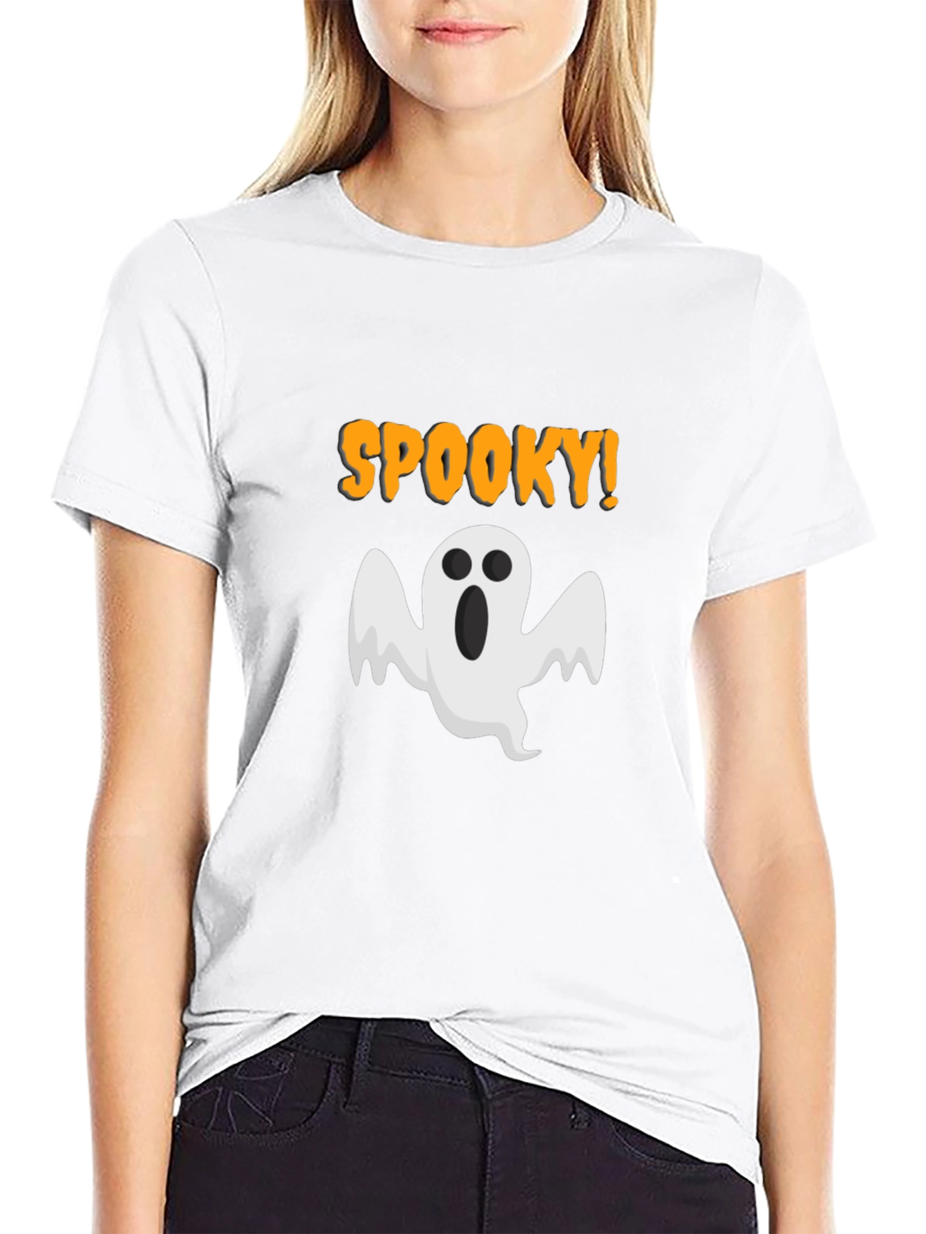Spooky Ghost Graphic T-Shirt - Halloween Tee