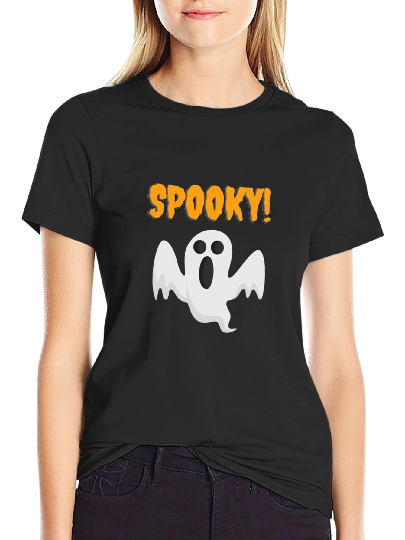 Spooky Ghost Graphic T-Shirt - Halloween Tee