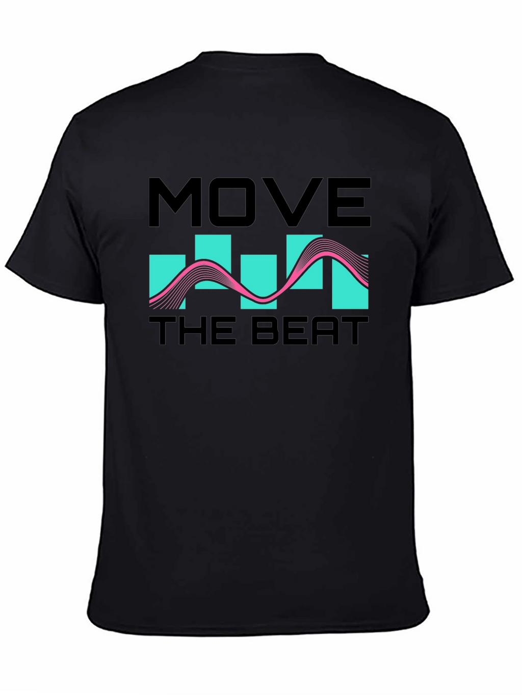 Move The Beat Black Graphic T-Shirt