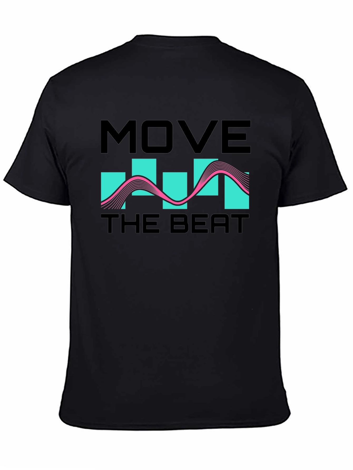 Move The Beat Black Graphic T-Shirt