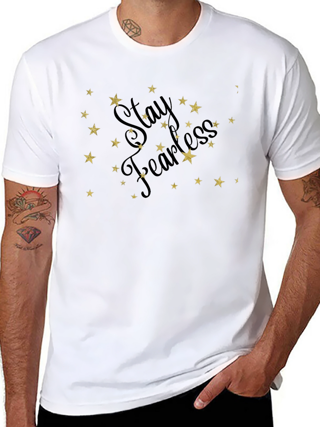 Stay Fearless Starry Black Tee