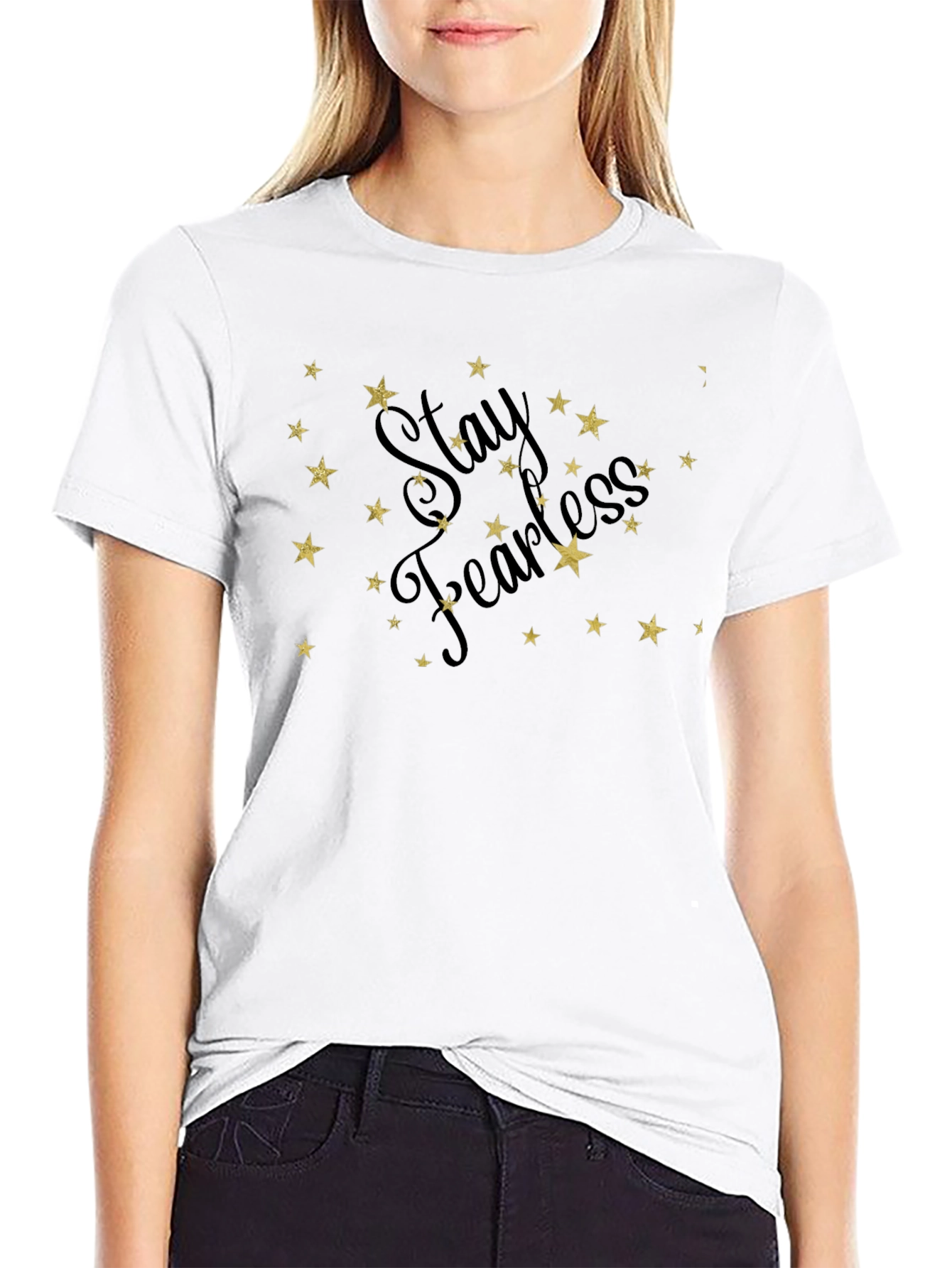 Stay Fearless Starry Black Tee
