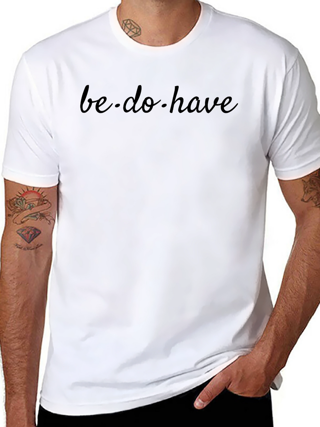 Be Do Have Black Graphic Tee Shirt