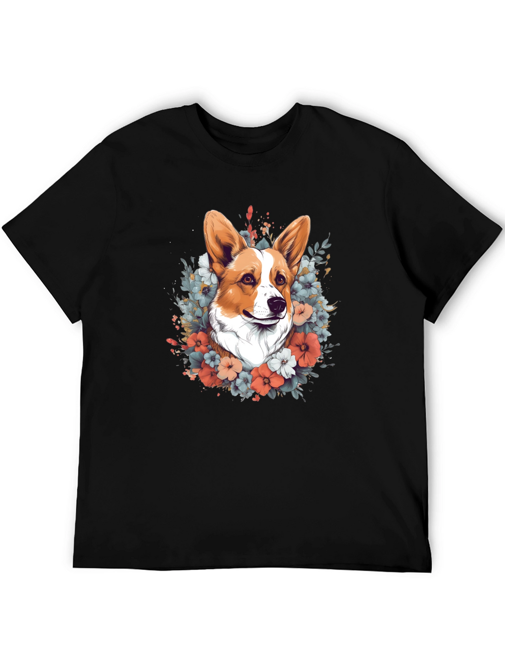 Corgi Floral Tee