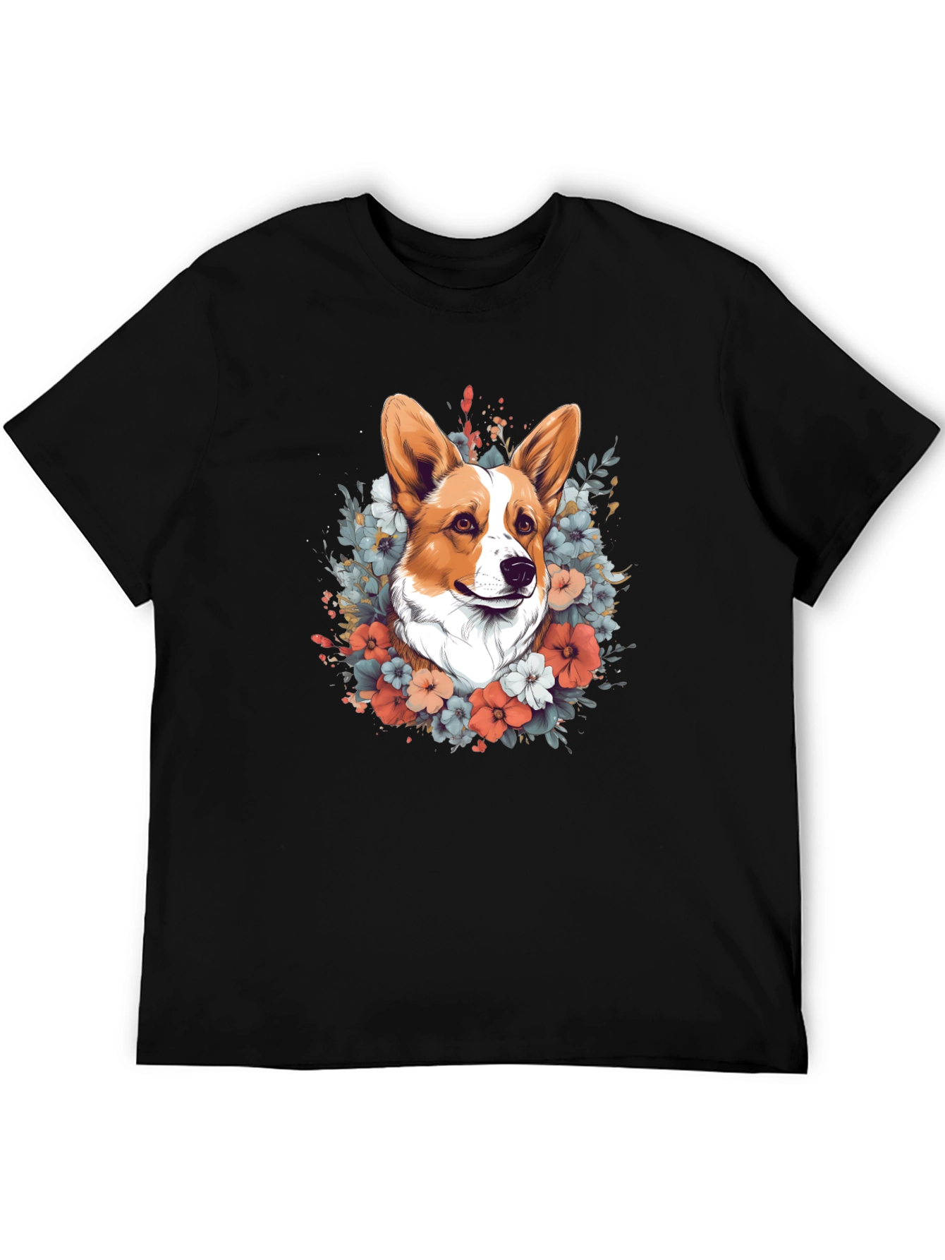 Corgi Floral Tee