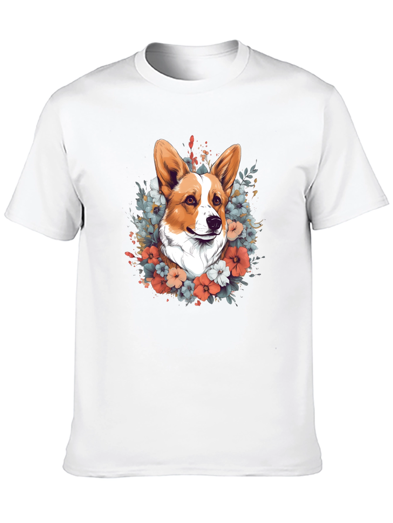 Corgi Floral Tee