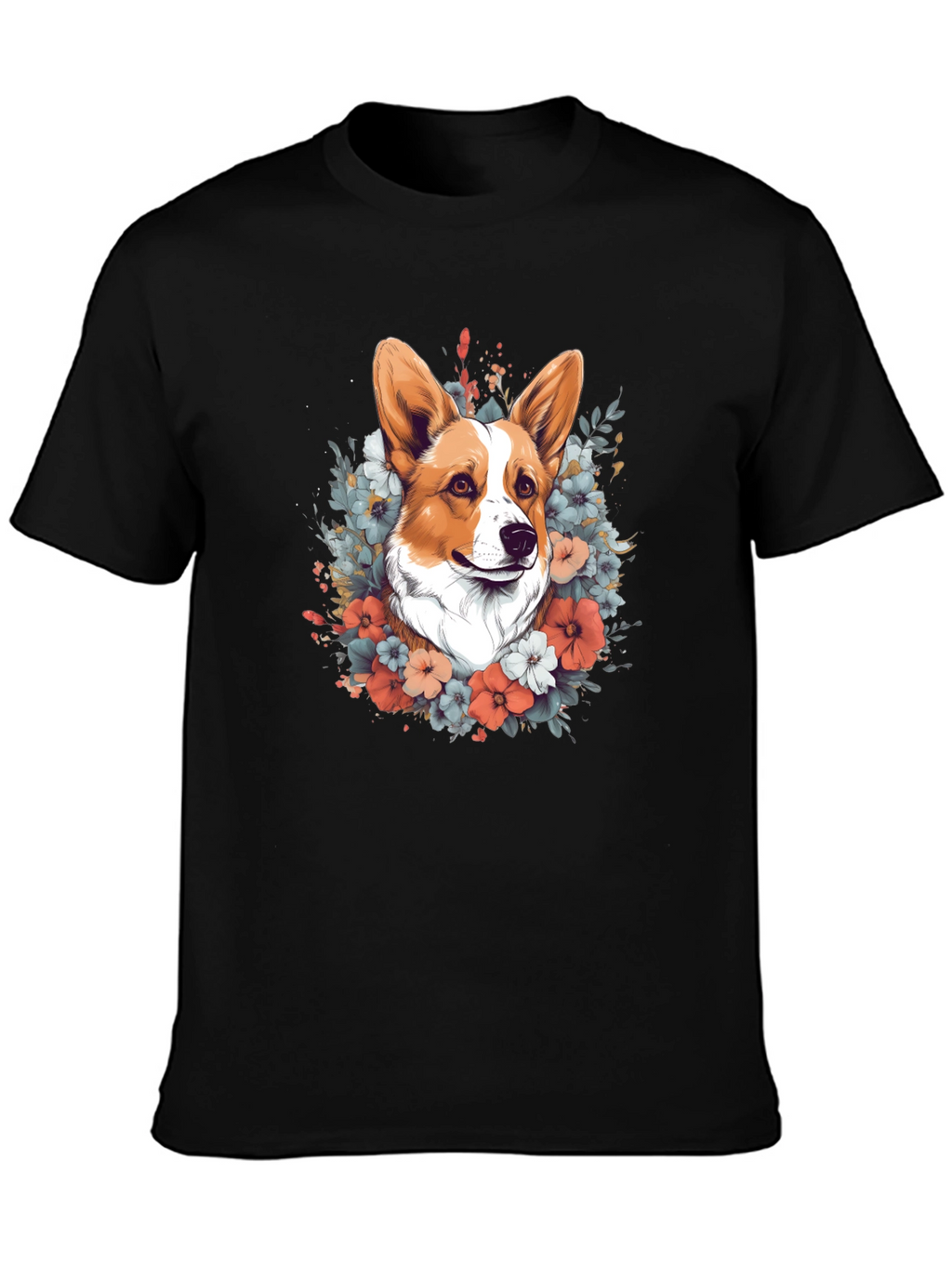 Corgi Floral Tee
