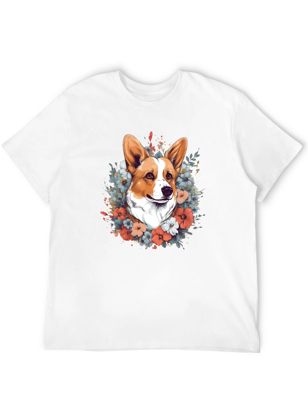 Corgi Floral Tee