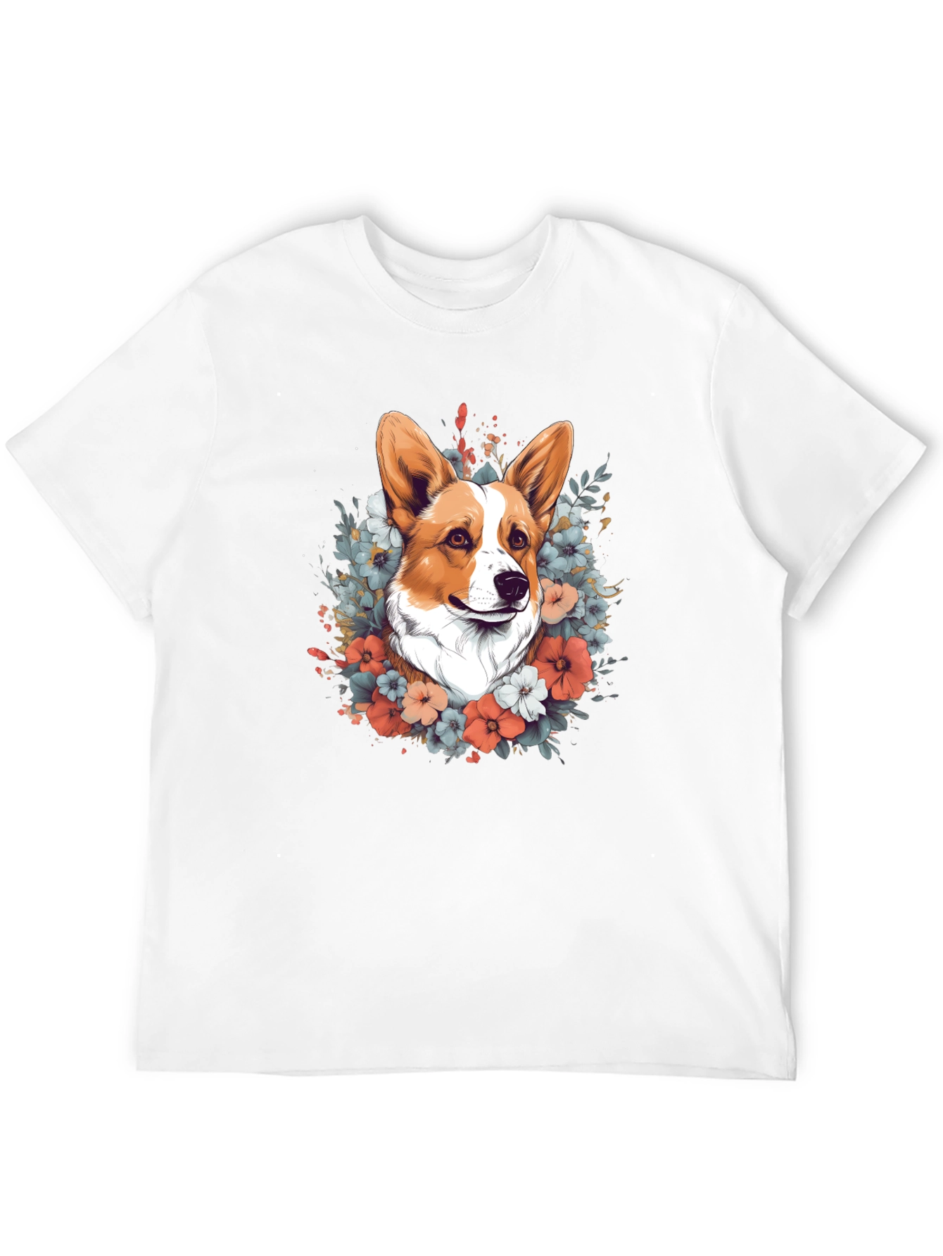 Corgi Floral Tee