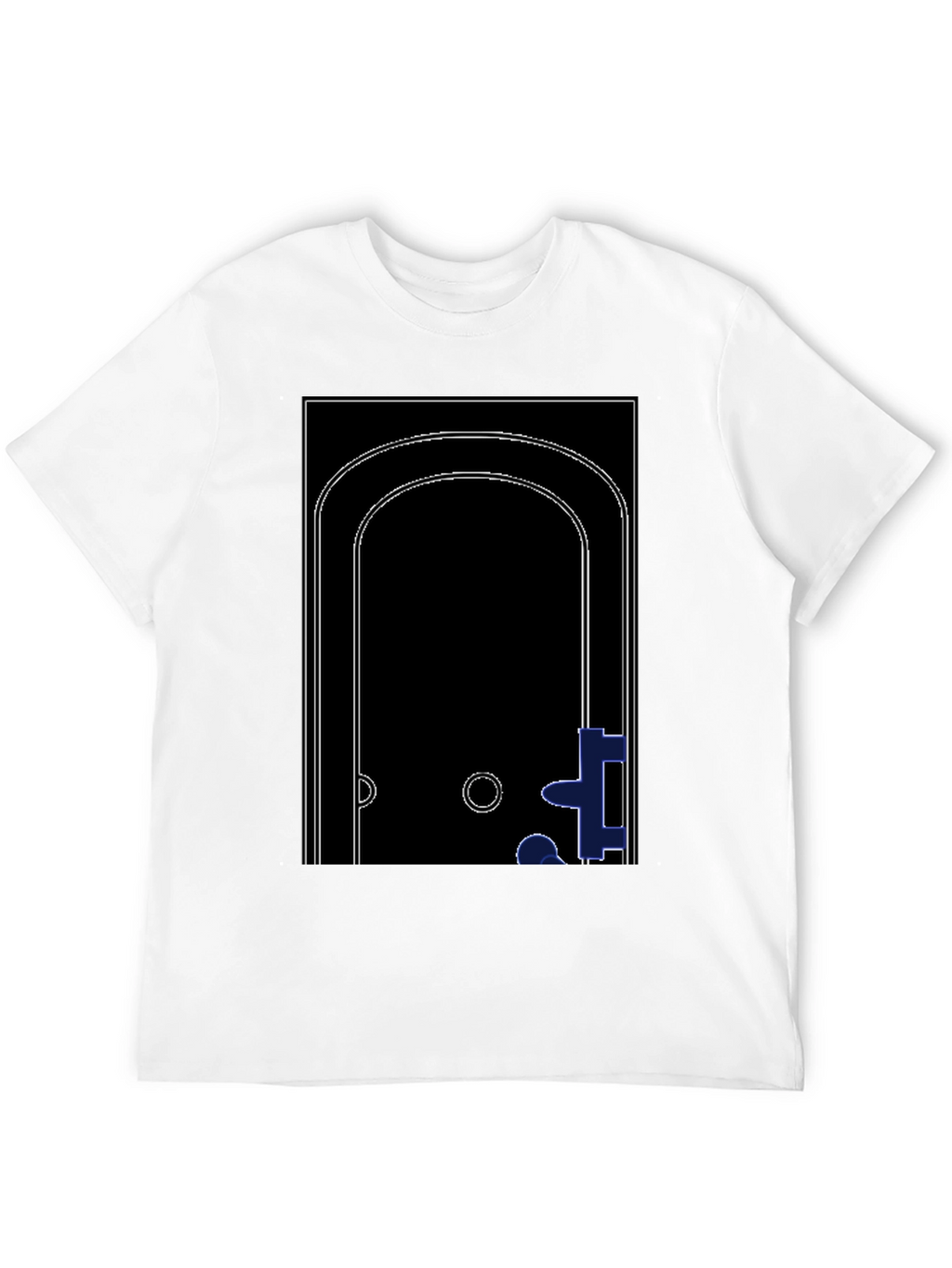 Abstract Doorway Graphic Tee - Modern Black T-Shirt