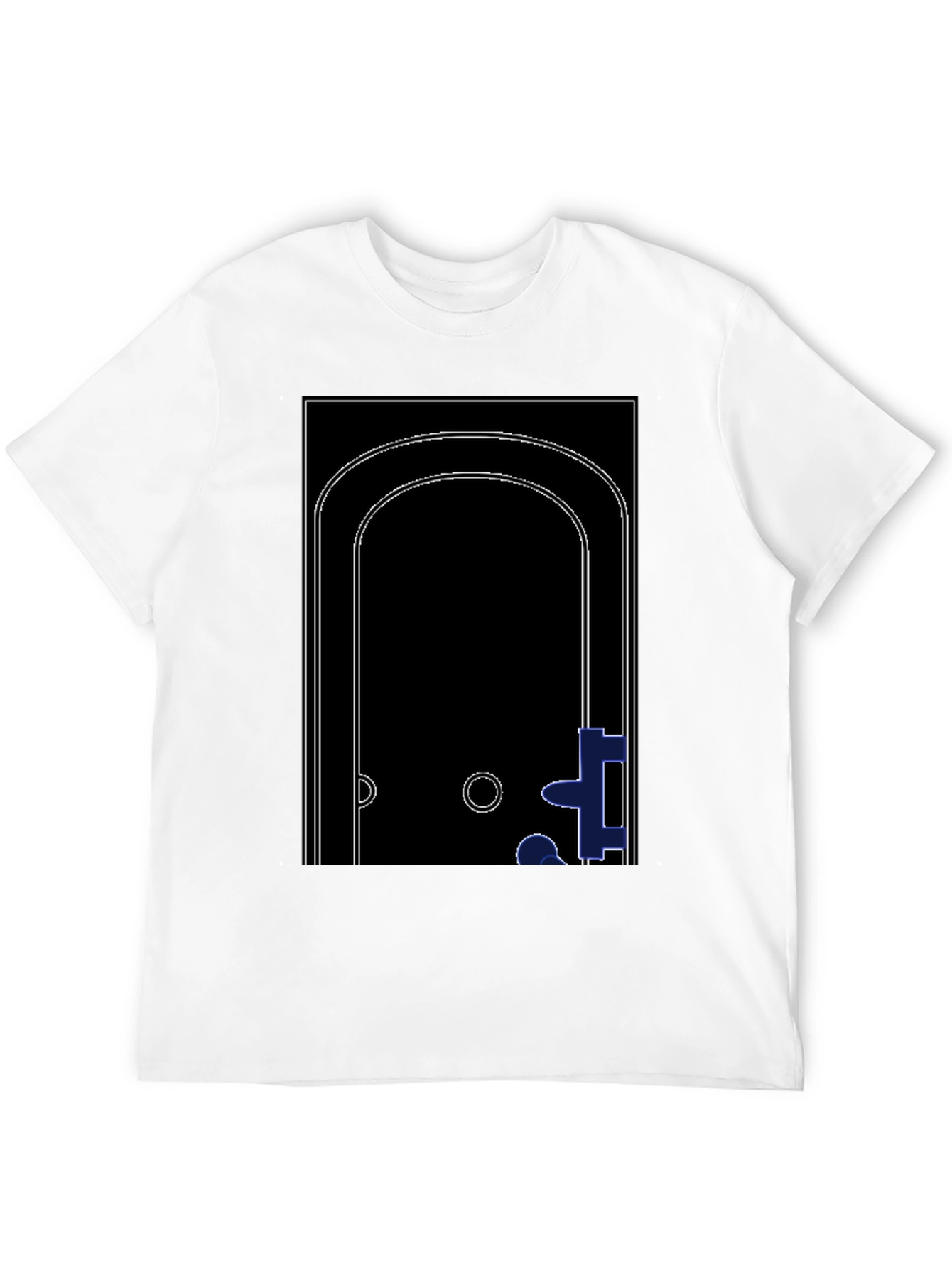 Abstract Doorway Graphic Tee - Modern Black T-Shirt