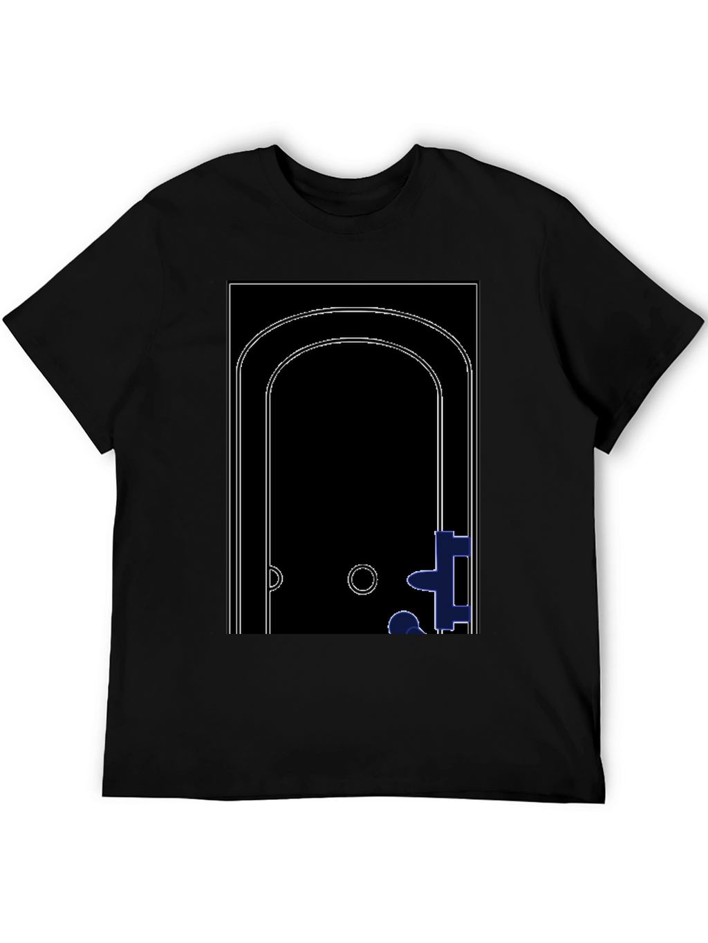 Abstract Doorway Graphic Tee - Modern Black T-Shirt