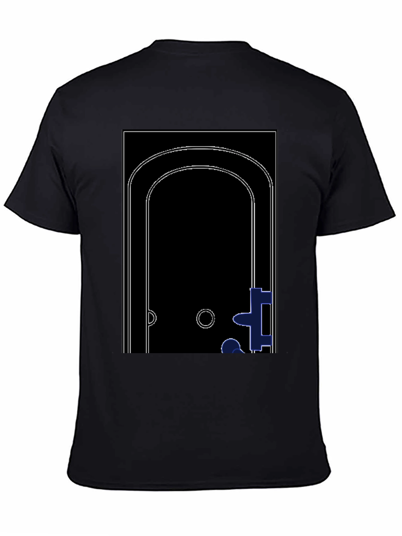 Abstract Doorway Graphic Tee - Modern Black T-Shirt