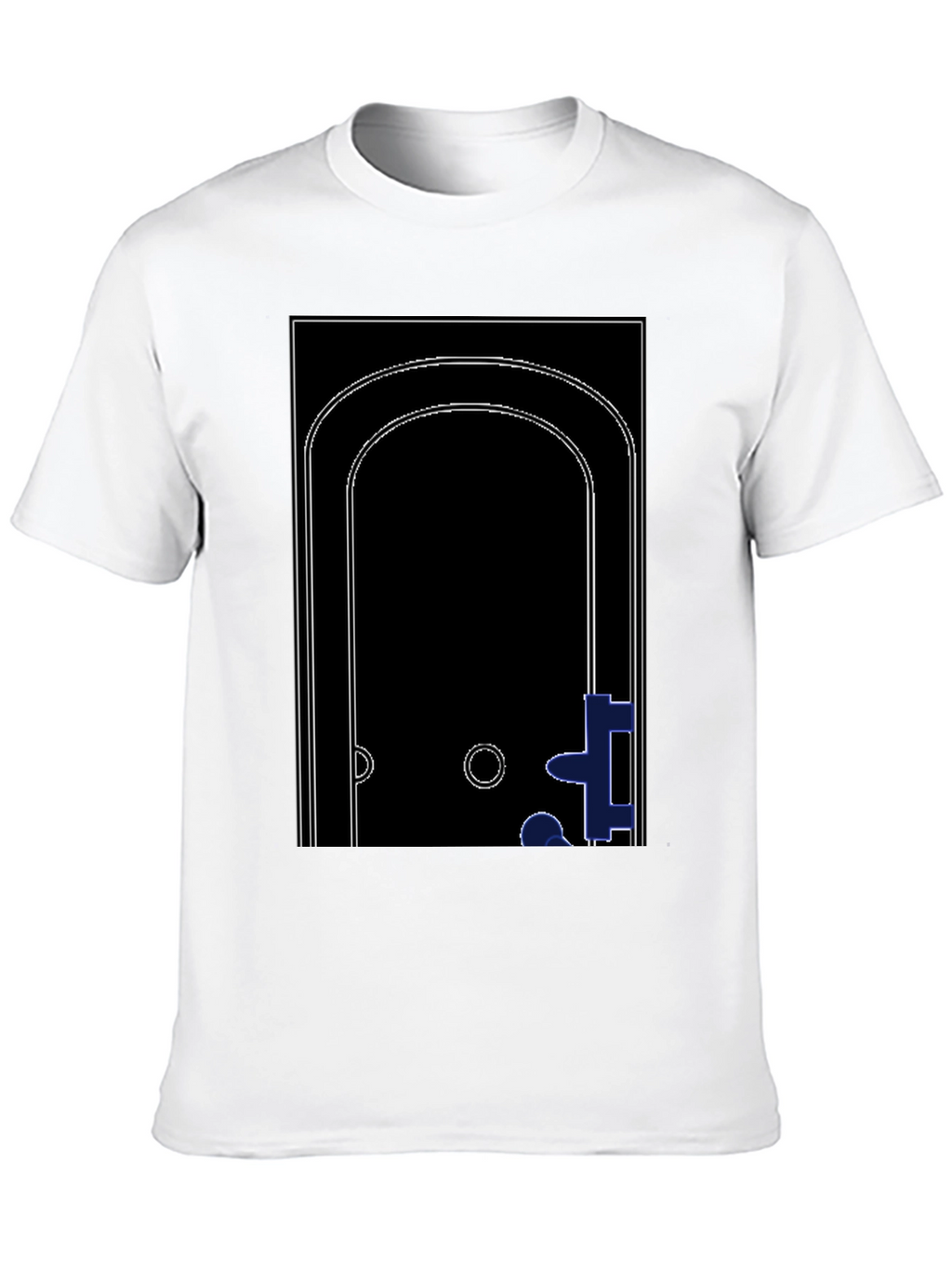 Abstract Doorway Graphic Tee - Modern Black T-Shirt